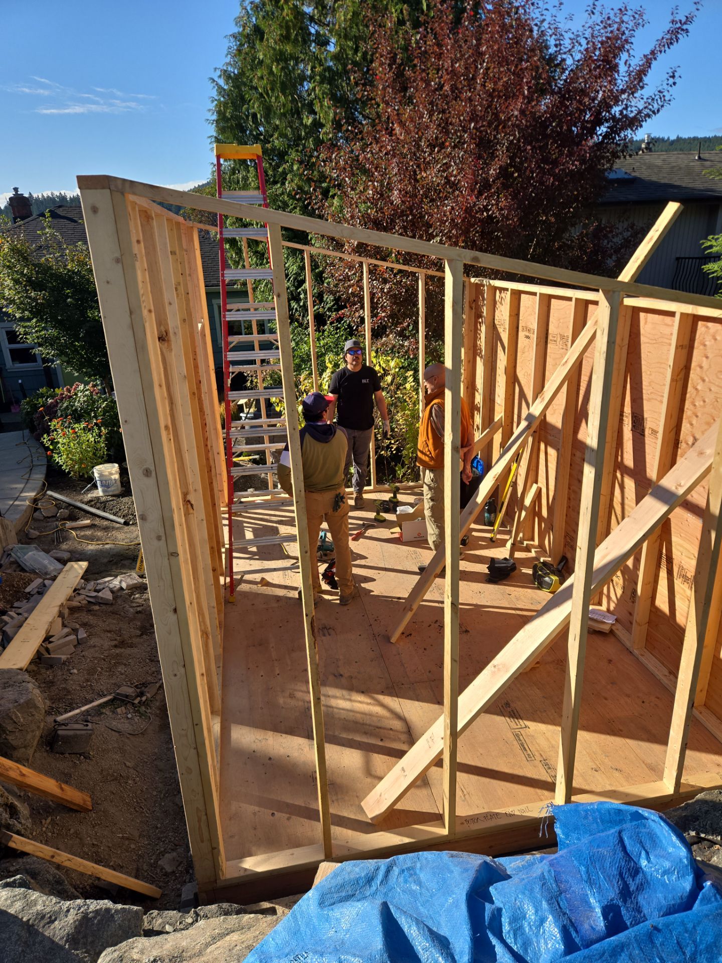 Backyard Transformation — Custom Shed, Paver Patio & Retaining Wall by Habanero Garden and Exterior Care