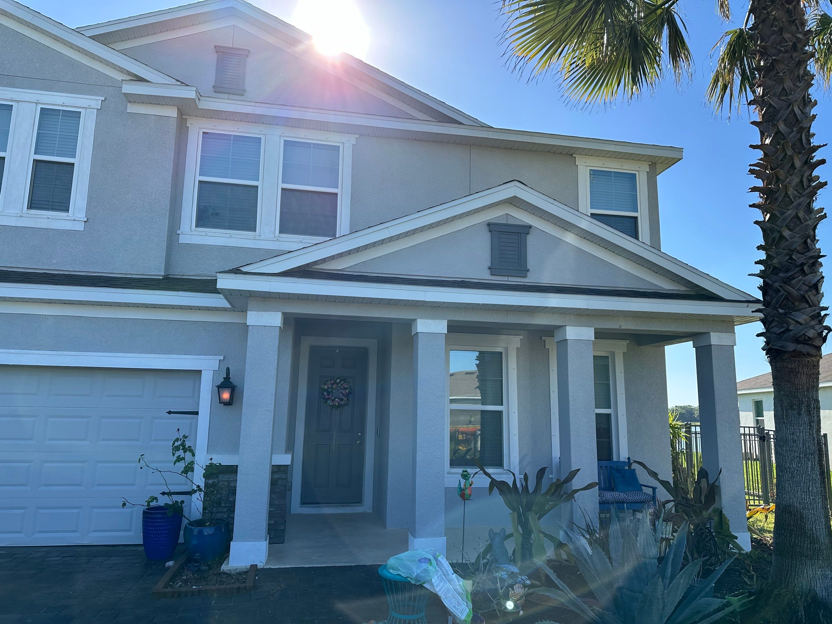 2-Story House Wash & Paver Driveway Cleaning in Trevesta Community, Palmetto, FL | Sunshine AquaWash by Sunshine AquaWash