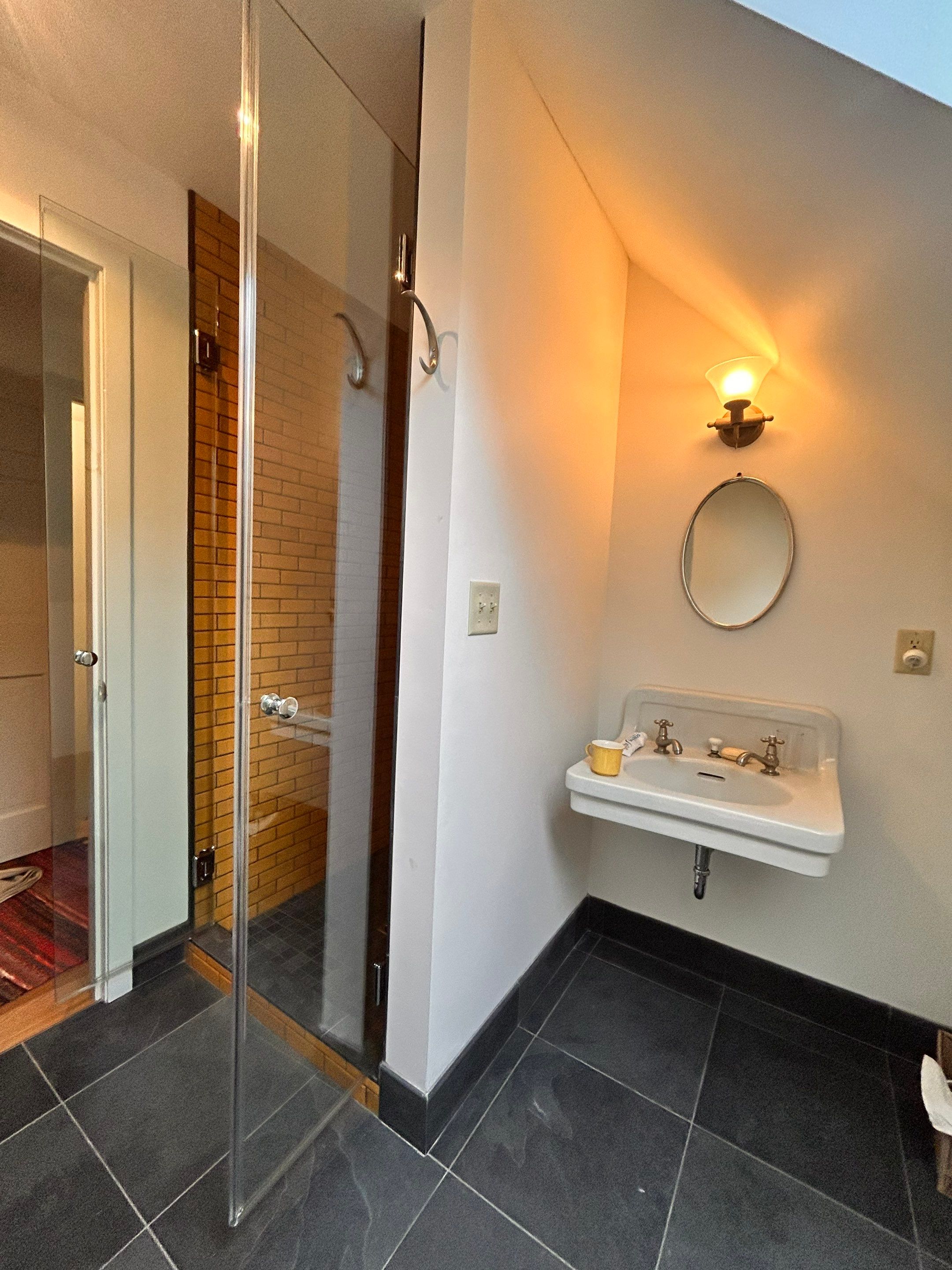 French Door Shower using Tempered Shower Glass by Cheshire Glass Company