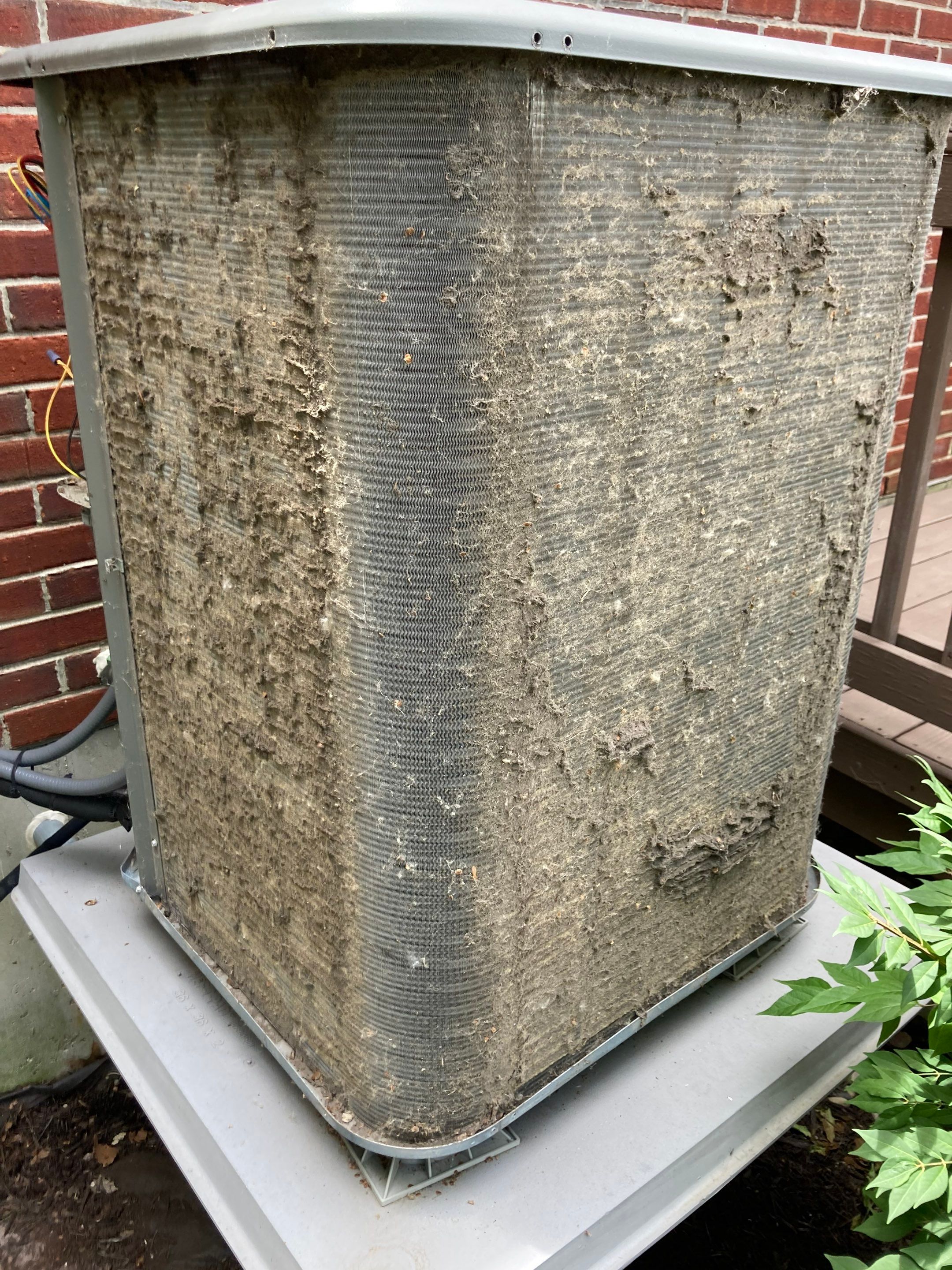 Before and After Condenser Coil Cleaning by Comfort Air Technologies