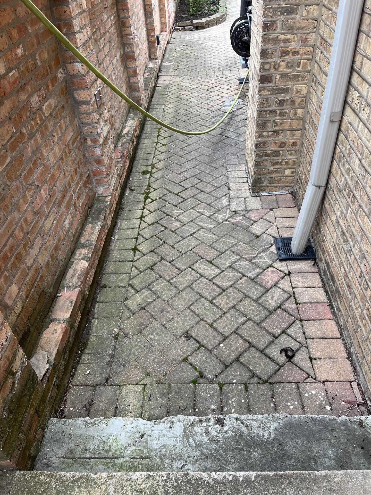 Brick repair, CSS, and stone cleaning by Northern Power Washing LLC.