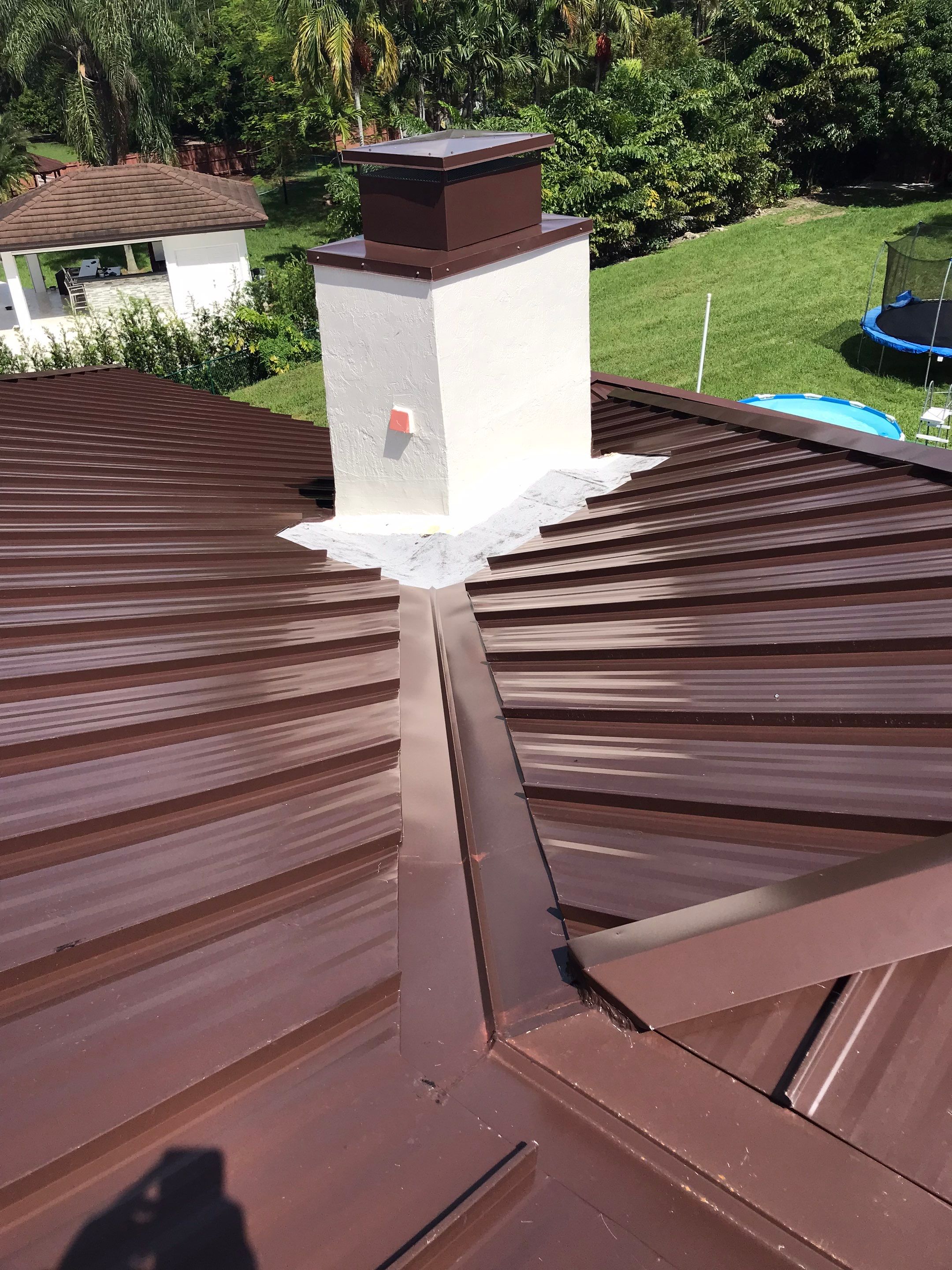 Metal Roof - Galvalume - Mansard Brown by Istueta Roofing