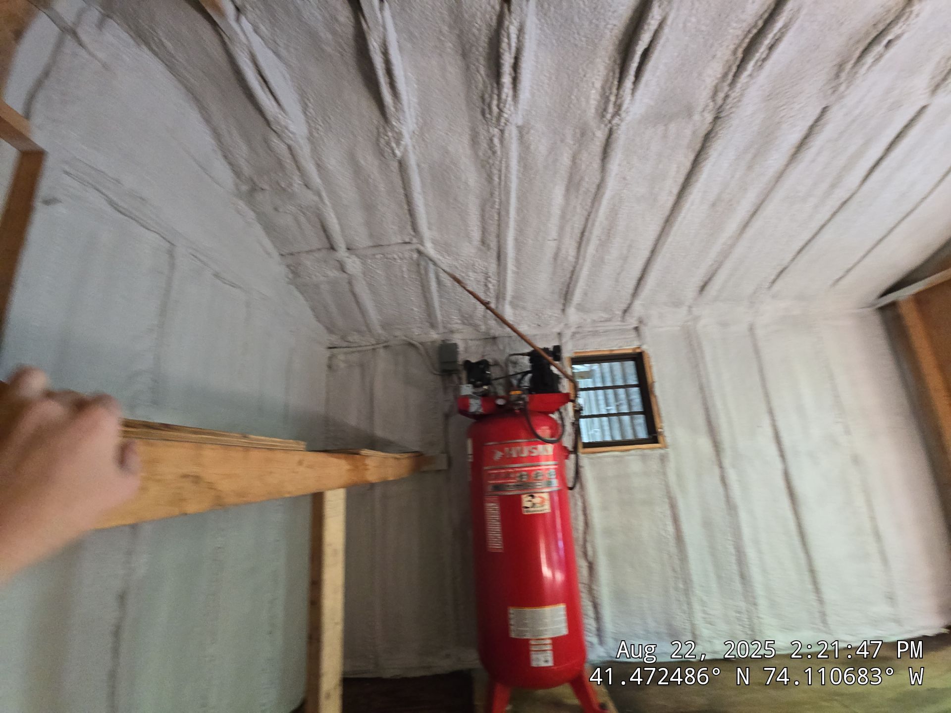 Exterior Walls using Closed Cell Spray Foam by NYS Foam & Energy