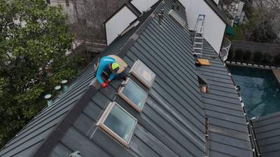 Metal Roof Repair for Returning Customer in West University