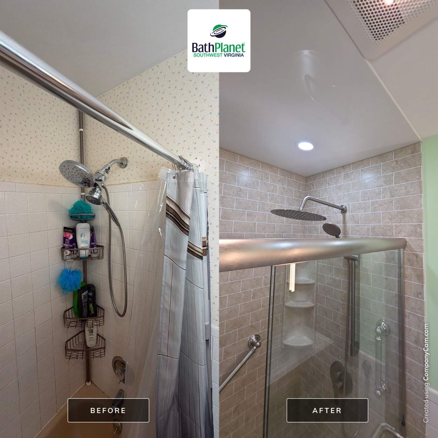Tub to Shower Remodel by BathPlanet SW Virginia