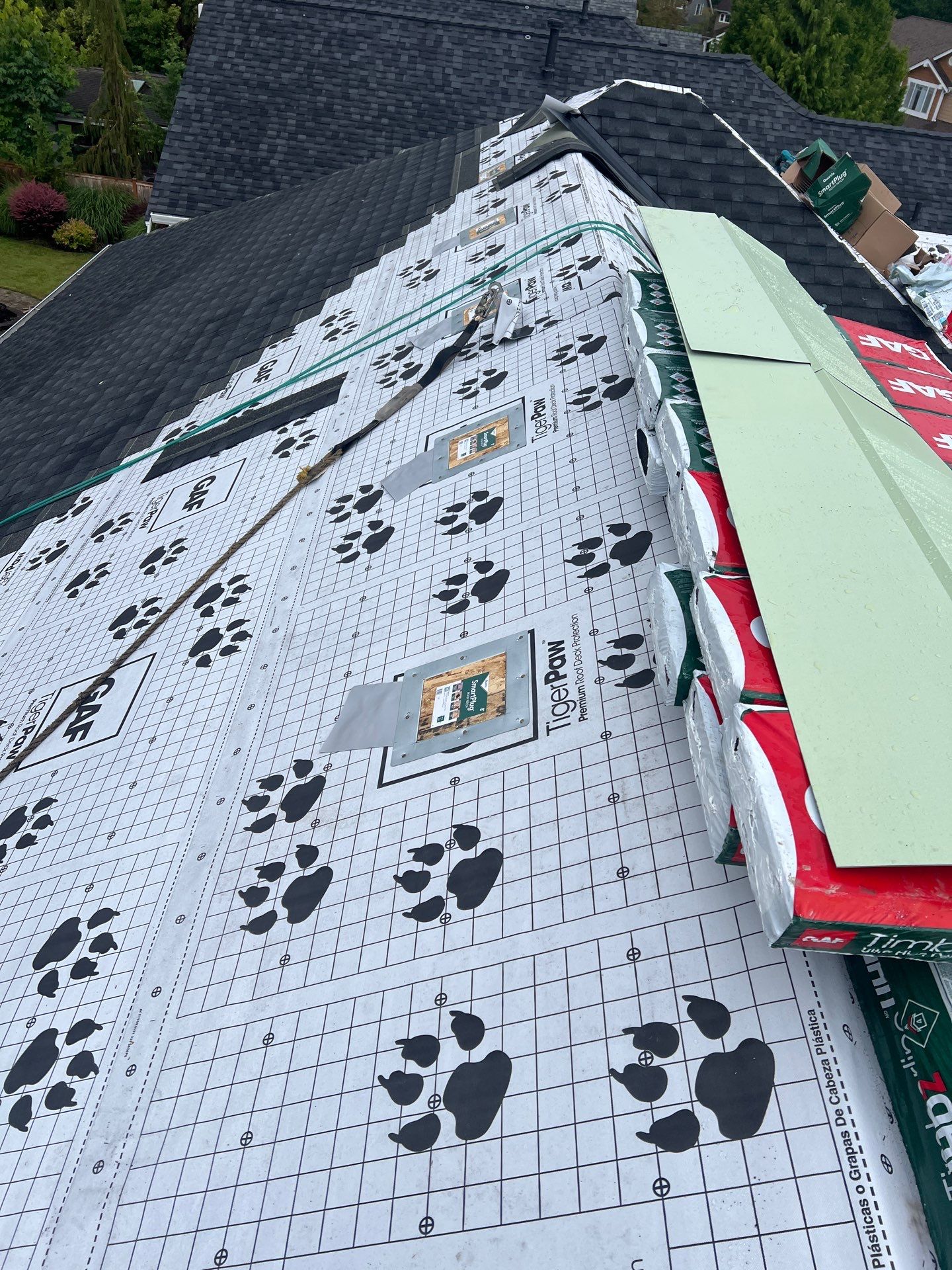 Residential Roofing Installation using GAF UHDZ Shingles by Roofing Formula LLC