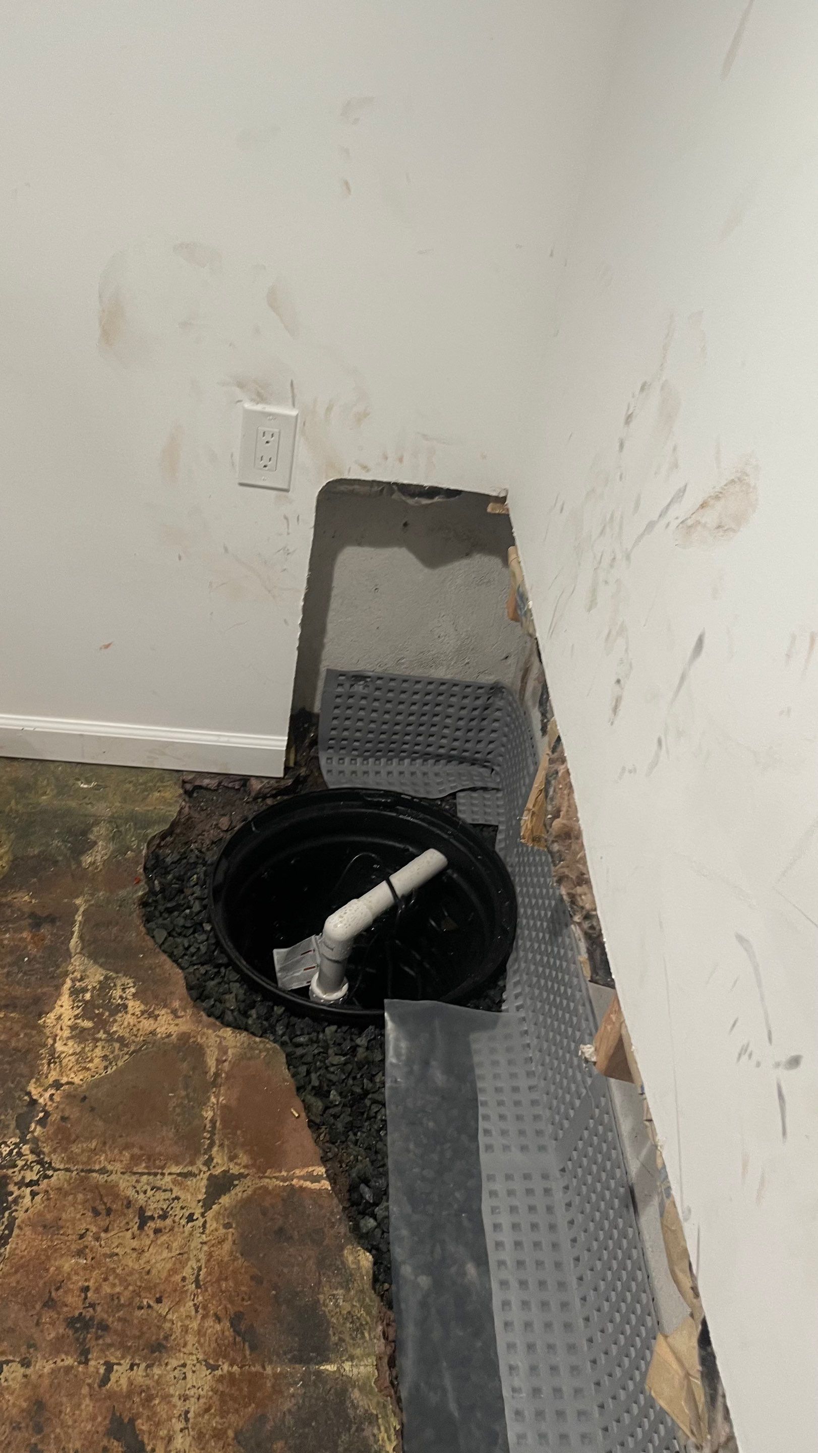 Interior French Drain Job in Lyndhurst, NJ by Pure Service Pro, LLC 