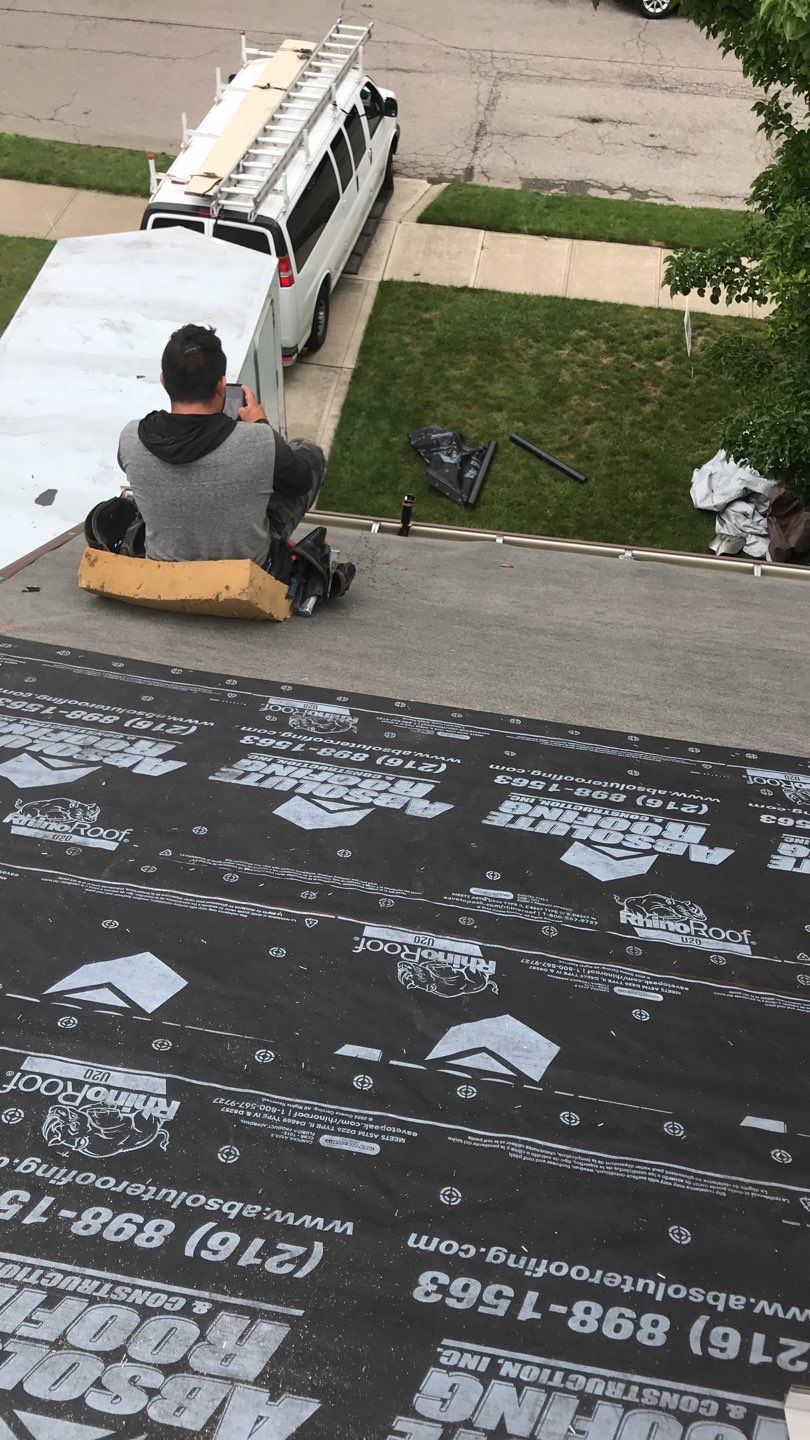 Residential Roof Replacement using Owens Corning Duration, Colonial Slate by Absolute Roofing and Construction