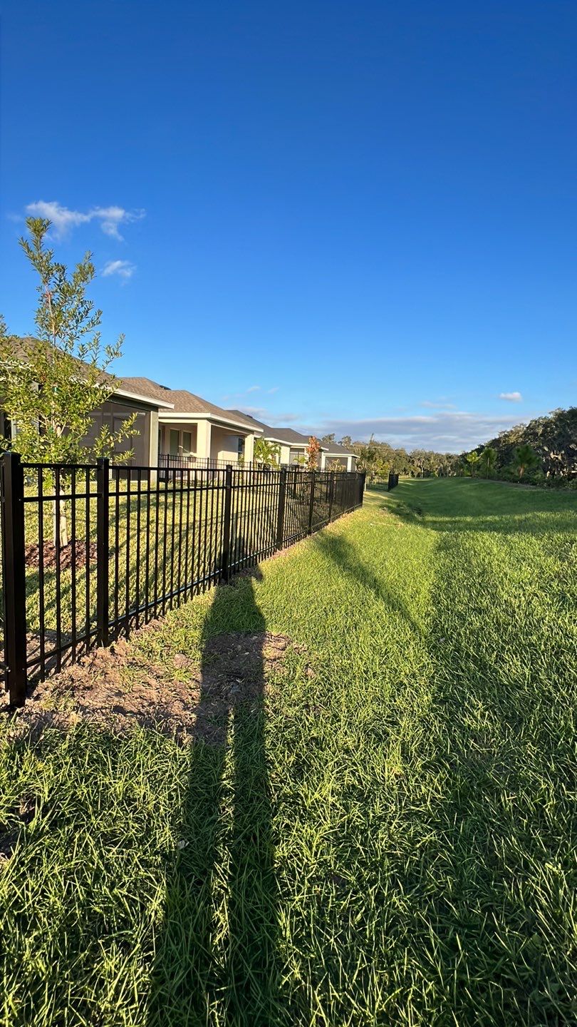 Aluminum Fence Installation using Black 3 Rail Aluminum Fence by Asap fence and gates, LLC