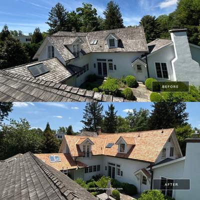 Residential Roofing Installation using Cedar