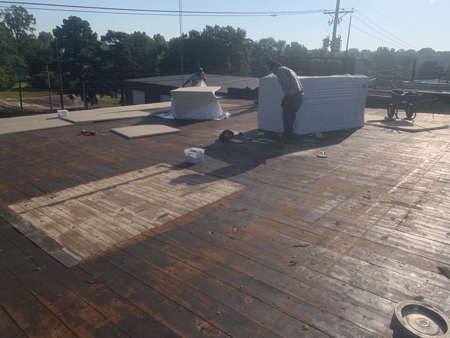 Commercial Roofing Installation in DeQueen, AR, using 50 mil PVC by Hostetler Roofing