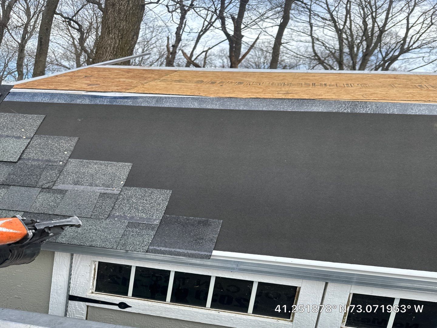 Residential Roofing Installation using Owens Corning TruDefinition Duration AR - Estate Gray & New Harvey Windows by A Plus Exterior