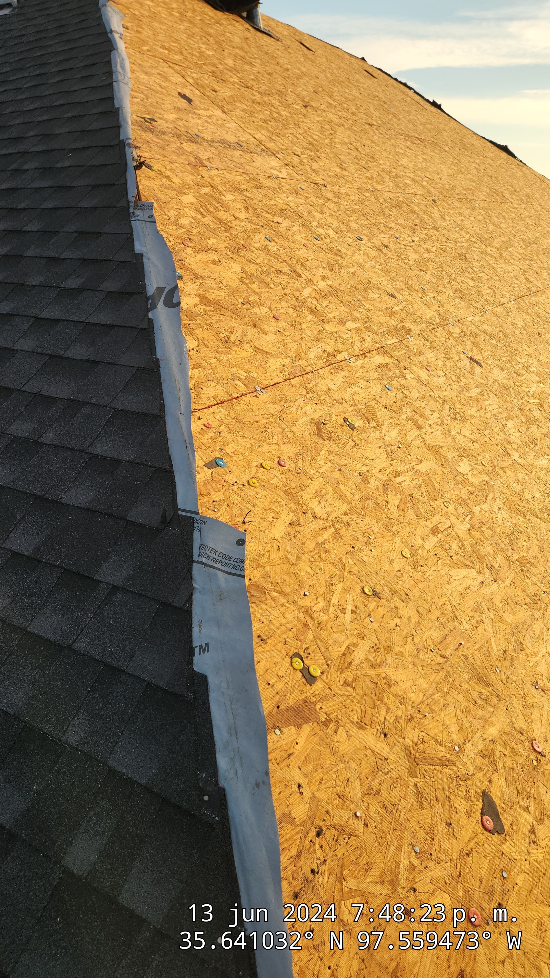 Reroof using GAF HDZ in Charcoal by Castillo Roofing