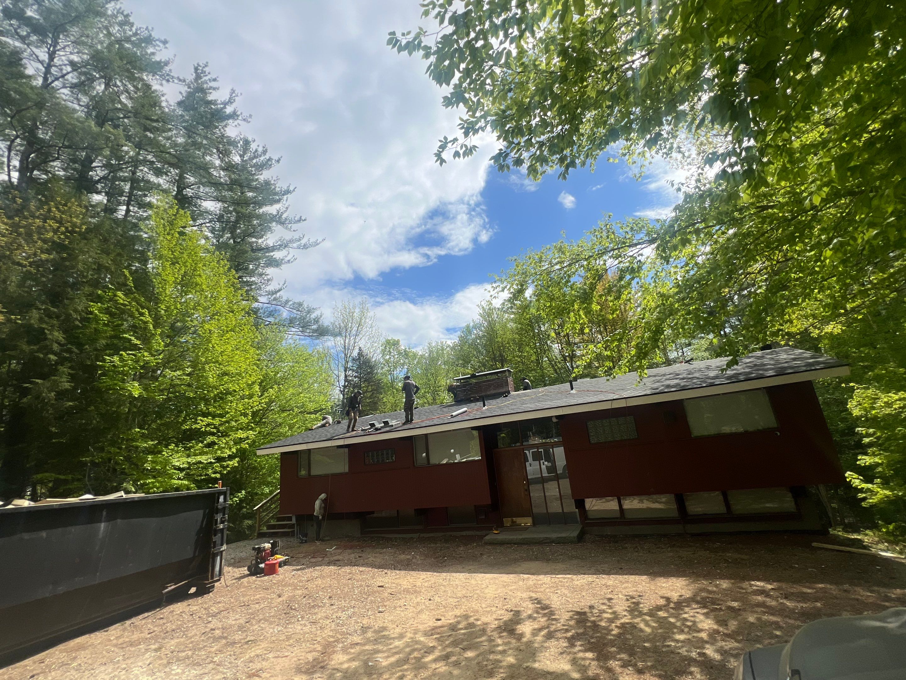 Warm Roof Install On a Deck Home by Tall pine roofing