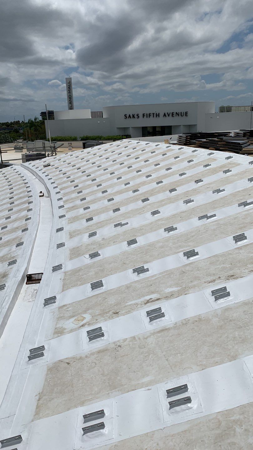 Commercial Flat Roof Installation With TPO Membrane In Kendall by AJF ROOFING INC