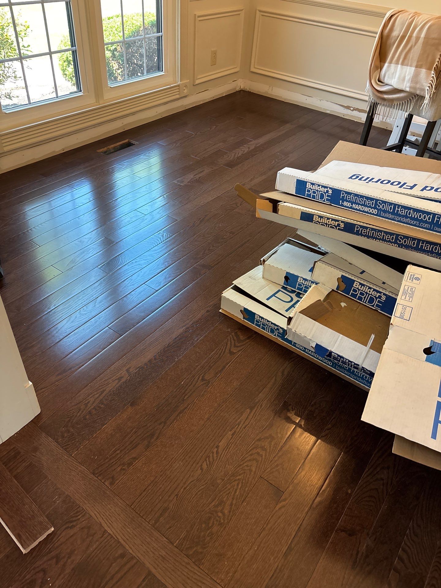 Prefinished Solid Hardwood Flooring Installation in Union, KY by Footprints Floors Kentucky