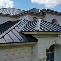 24ga 1.5" Mechanical Seam Dark Bronze by Total Roofing System The Metal Roof Experts