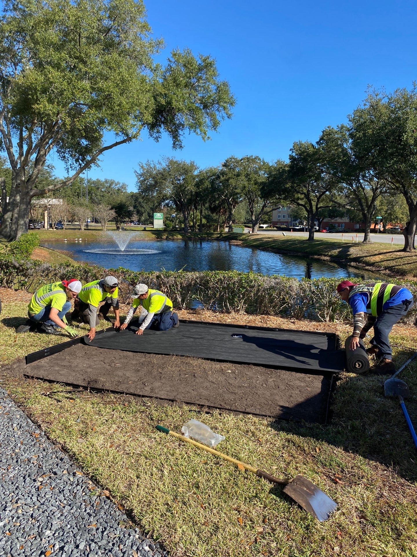 Marriott Hotel | Smoking Area Landscaping by ProGreen Services