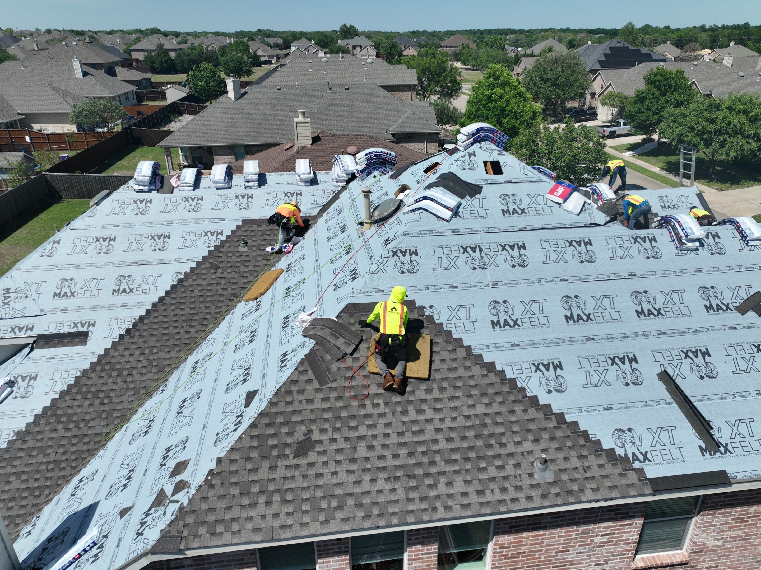 Residential Roofing Installation using GAF Timberline HDZ Weathered Wood by OneSource Roofing and Restoration