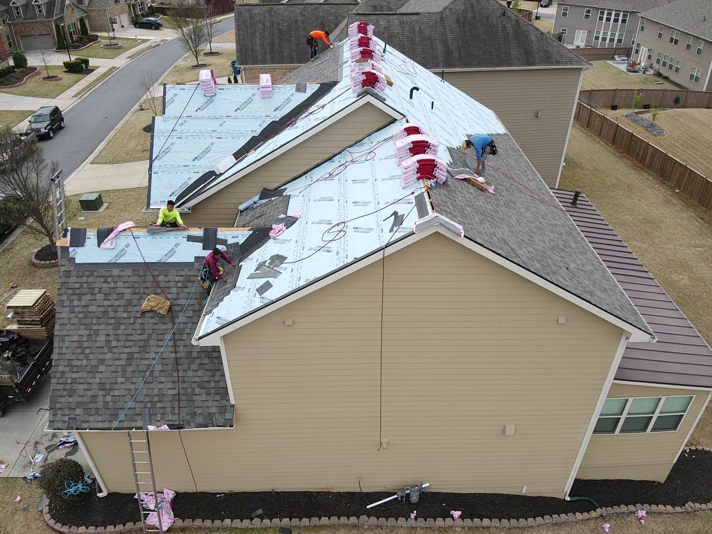 Residential Roofing Installation using Owens Corning by Inspector Roofing and Restoration
