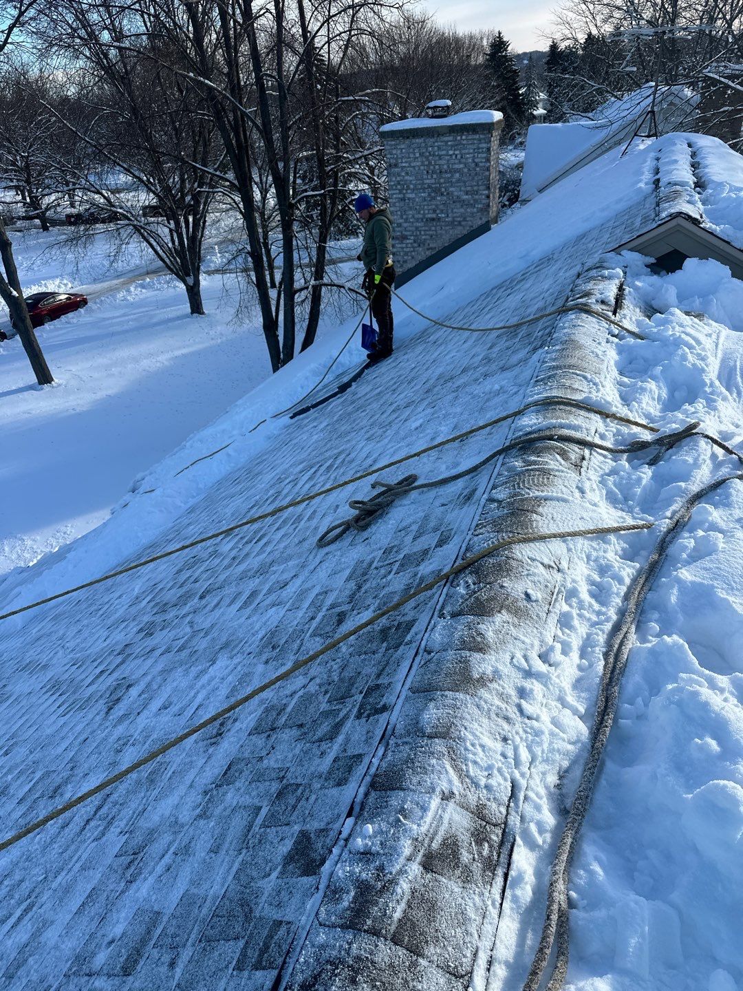 Roof Snow And Ice Dam Removal using Steamer by Stendahl Services