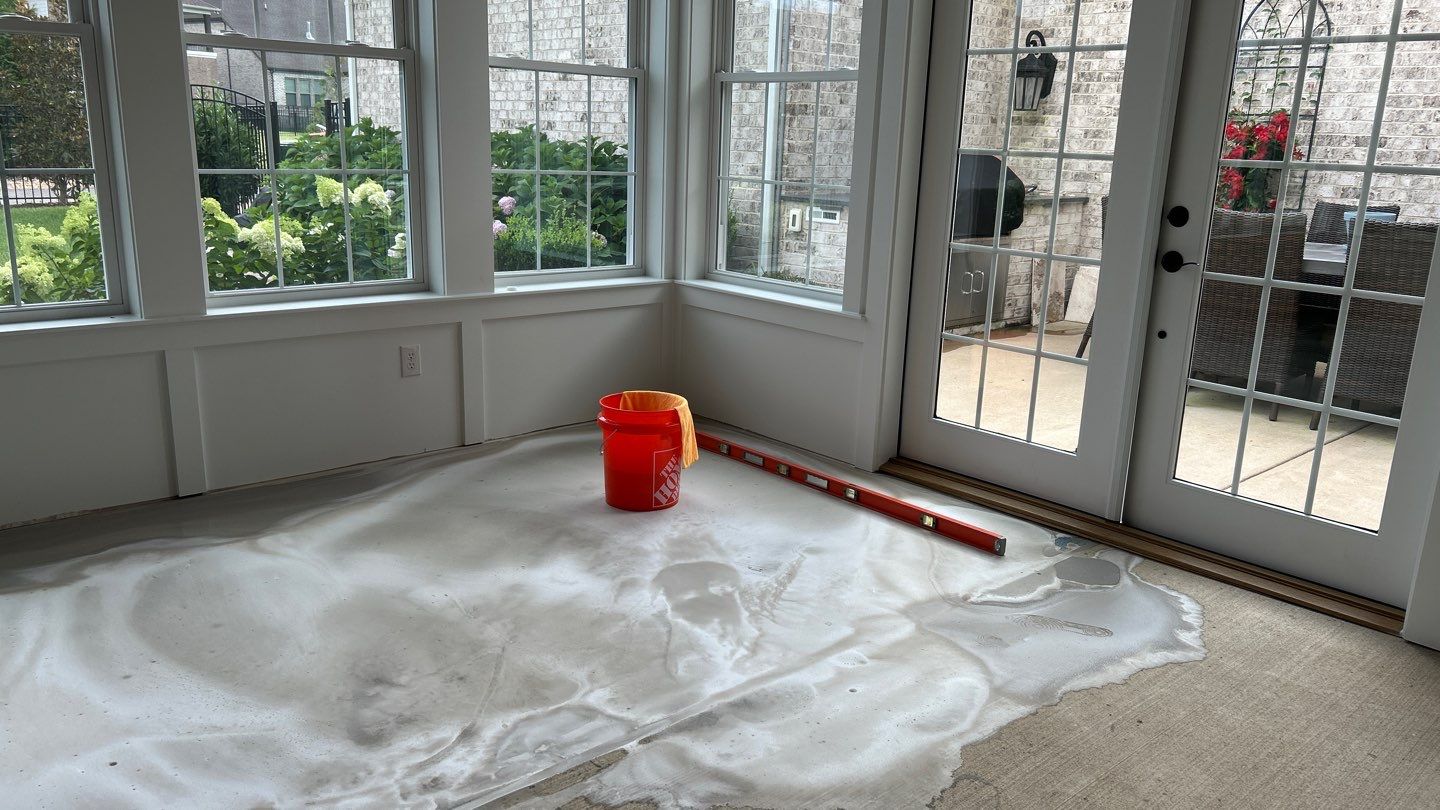 Travertine tile four season room by Footprints Floors of Nashville