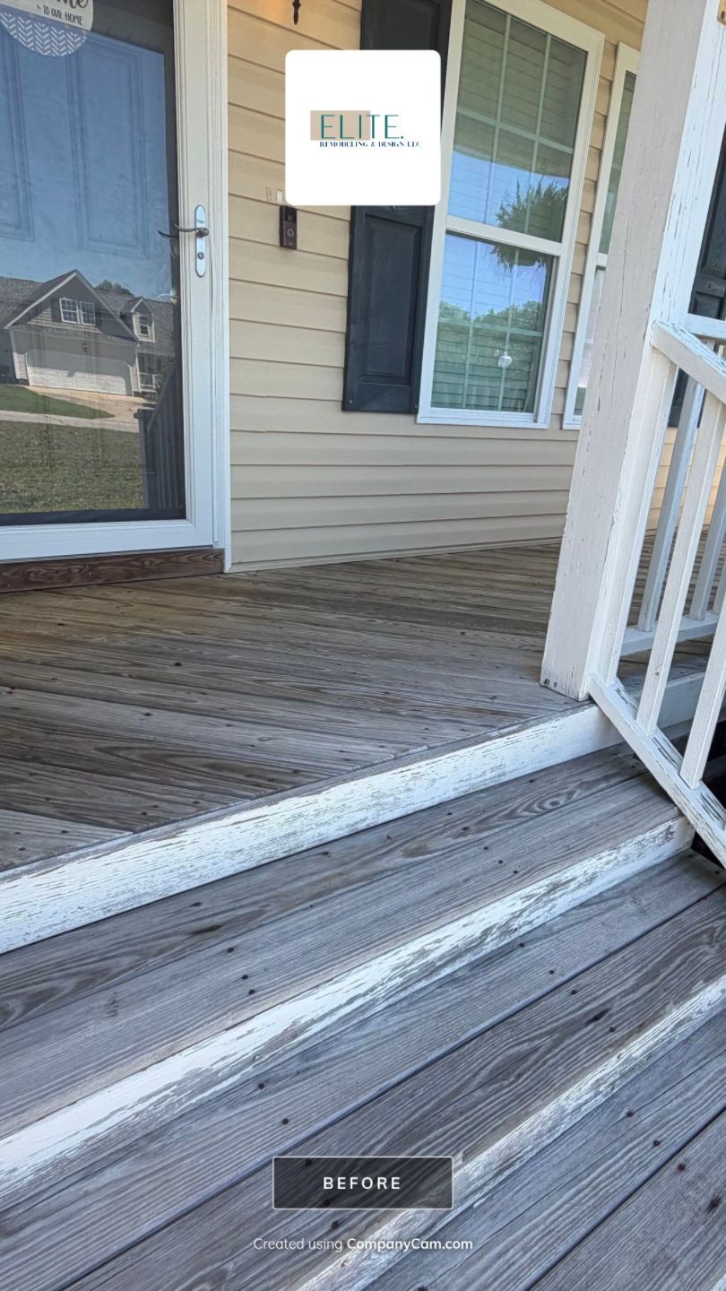 Front Porch Restoration in Angier NC | Before and After Porch Makeover by Elite Remodeling and Design LLC