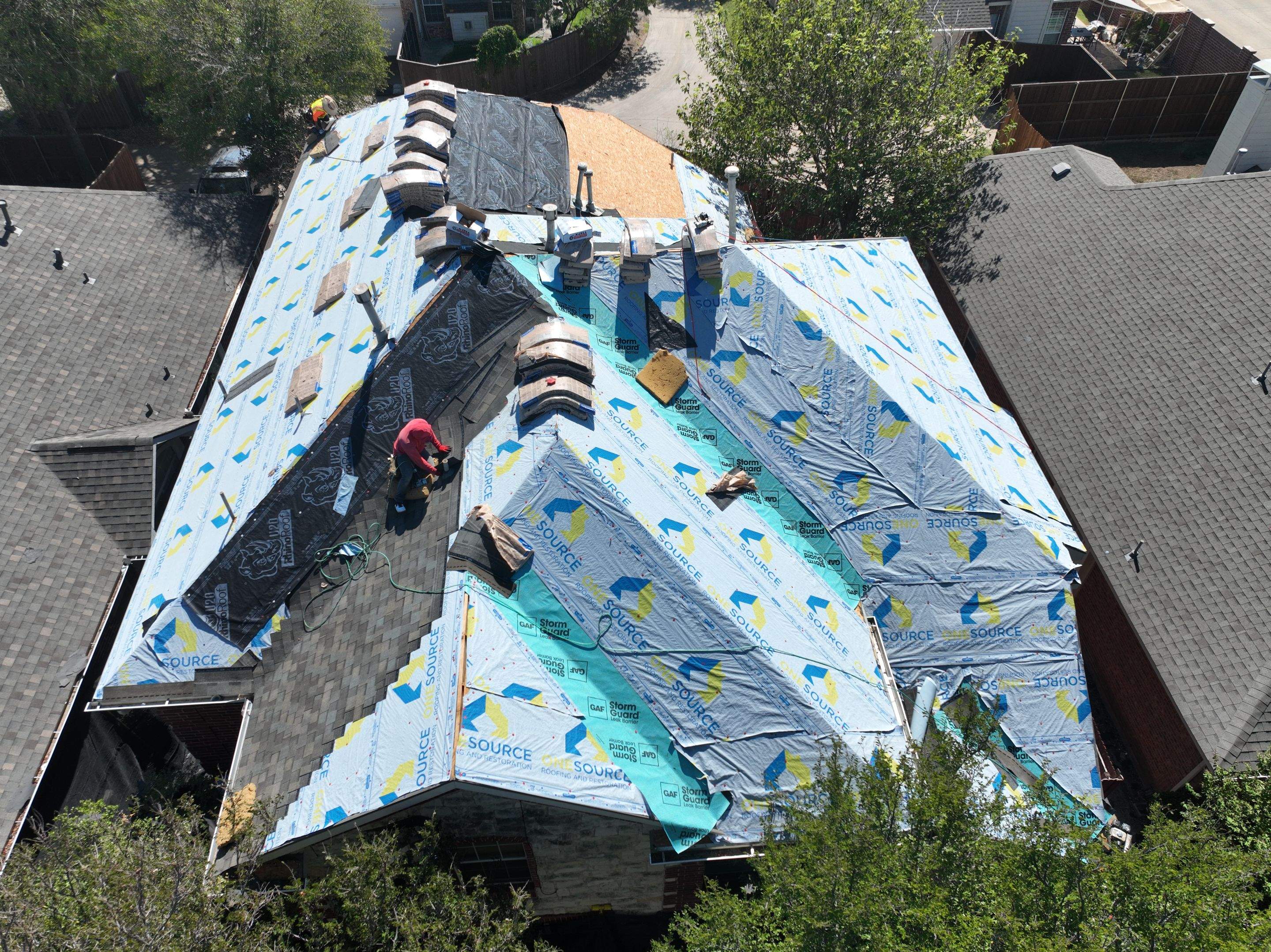 Residential Roofing Installation using CertainTeed Landmark MaxDef Weathered Wood by OneSource Roofing and Restoration