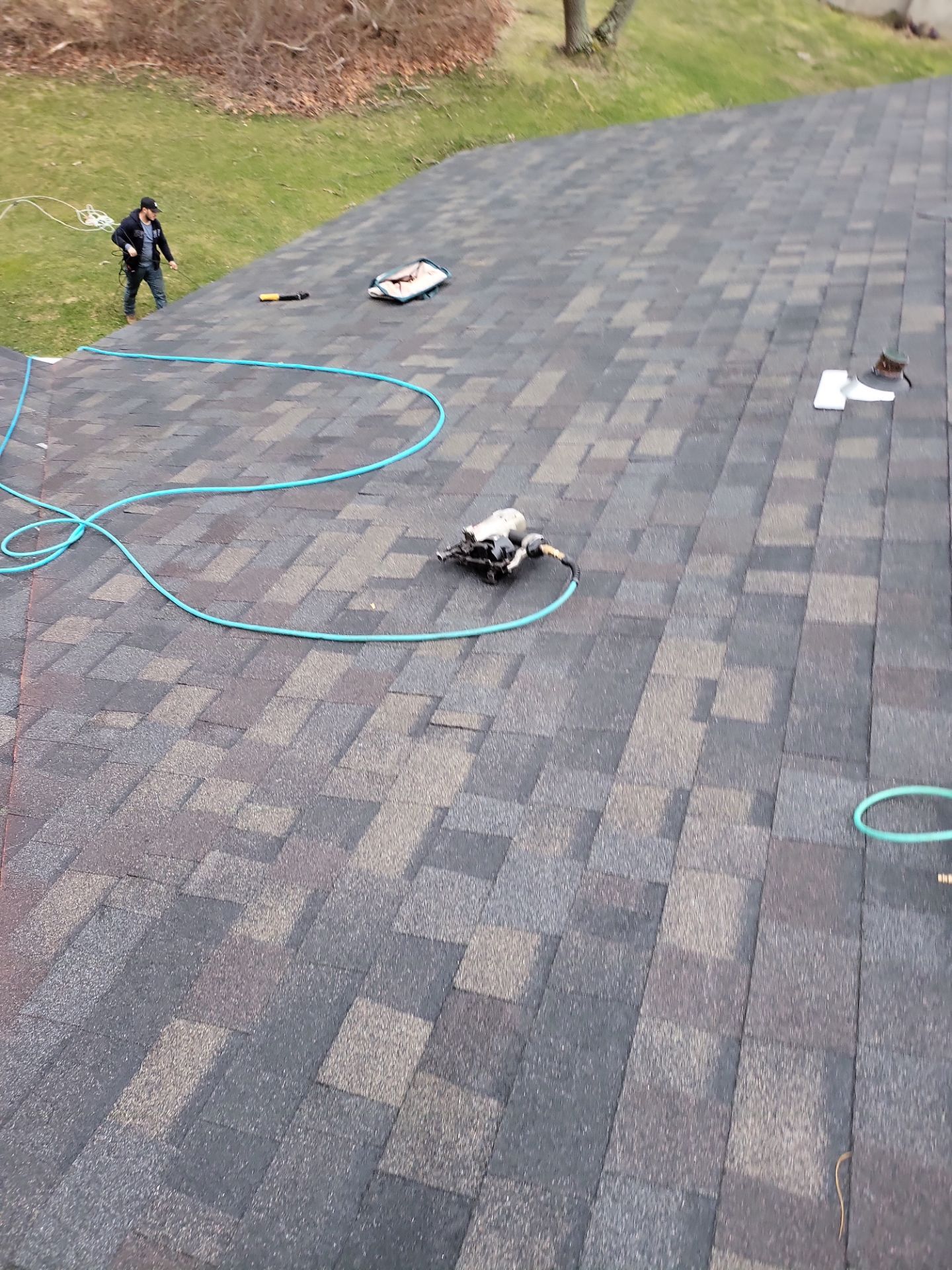 Residential Roofing Installation using Owens Corning TruDefinition Duration Designer - Black Sable by A Plus Exterior