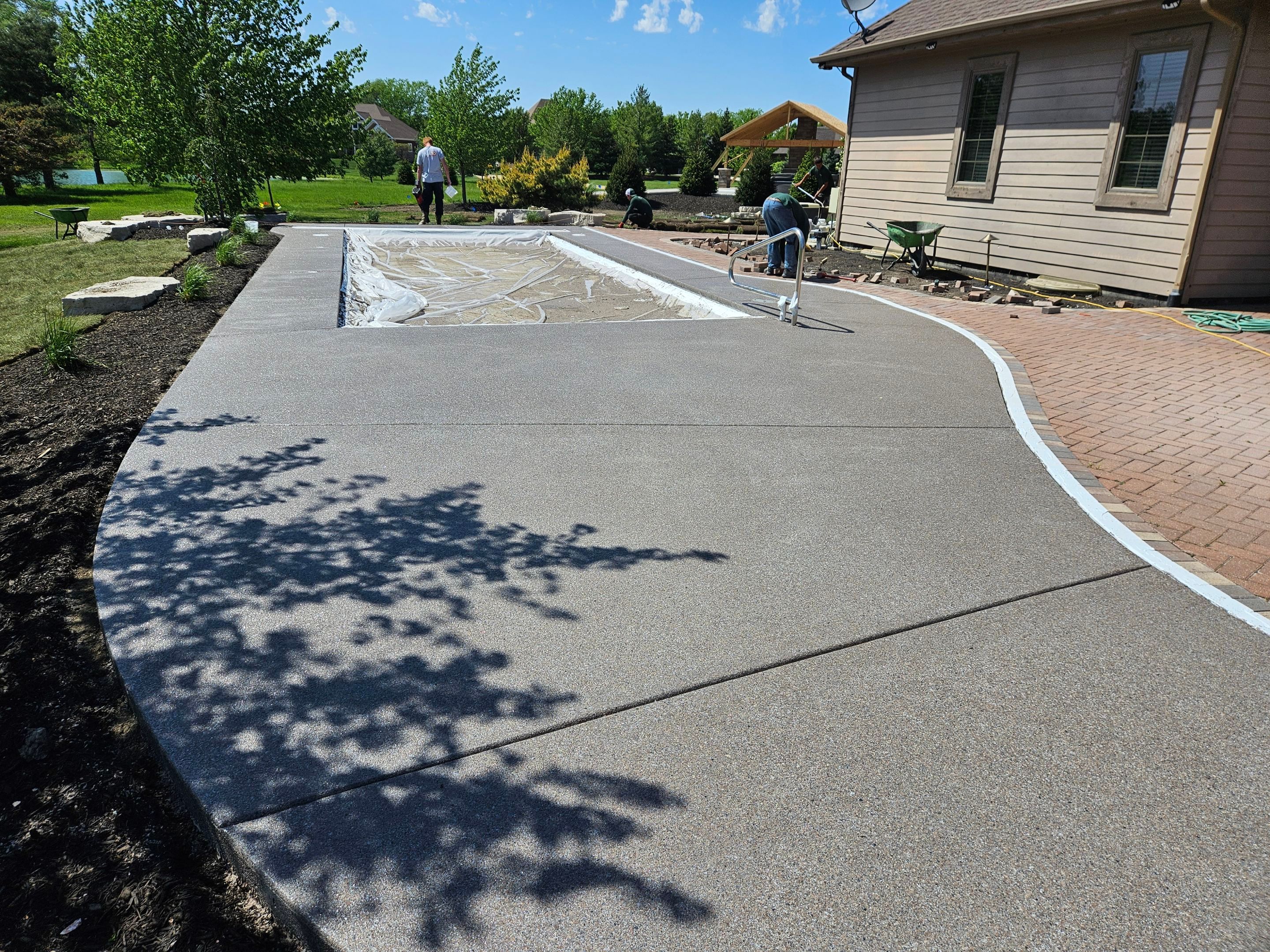 Creekbed Pool Deck Concrete Coating by Level 10 Coatings