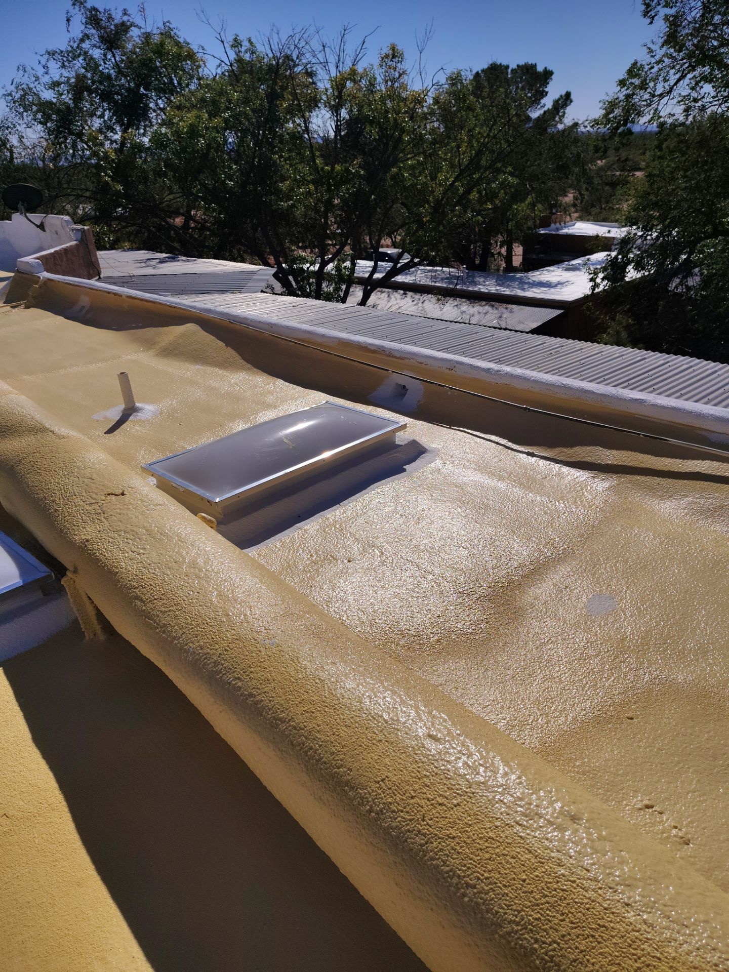 Residential roof application by SPF Services 