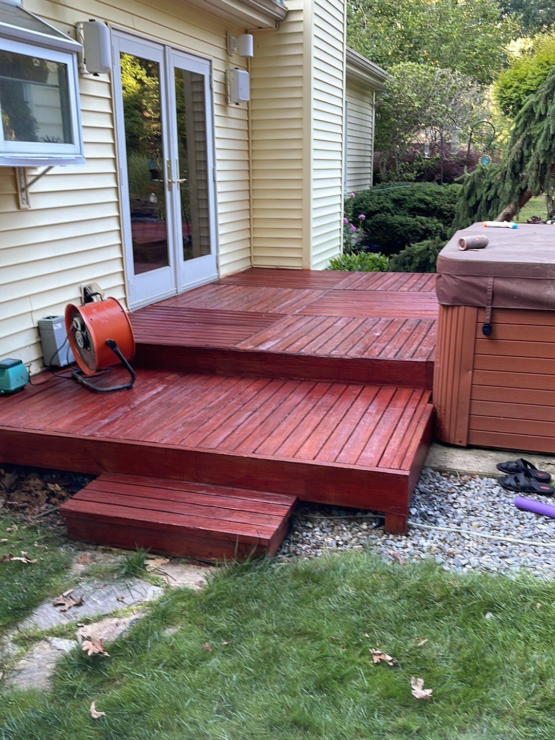 Deck Refinishing Using Powerwasher by A1 NERDY HOMES LLC