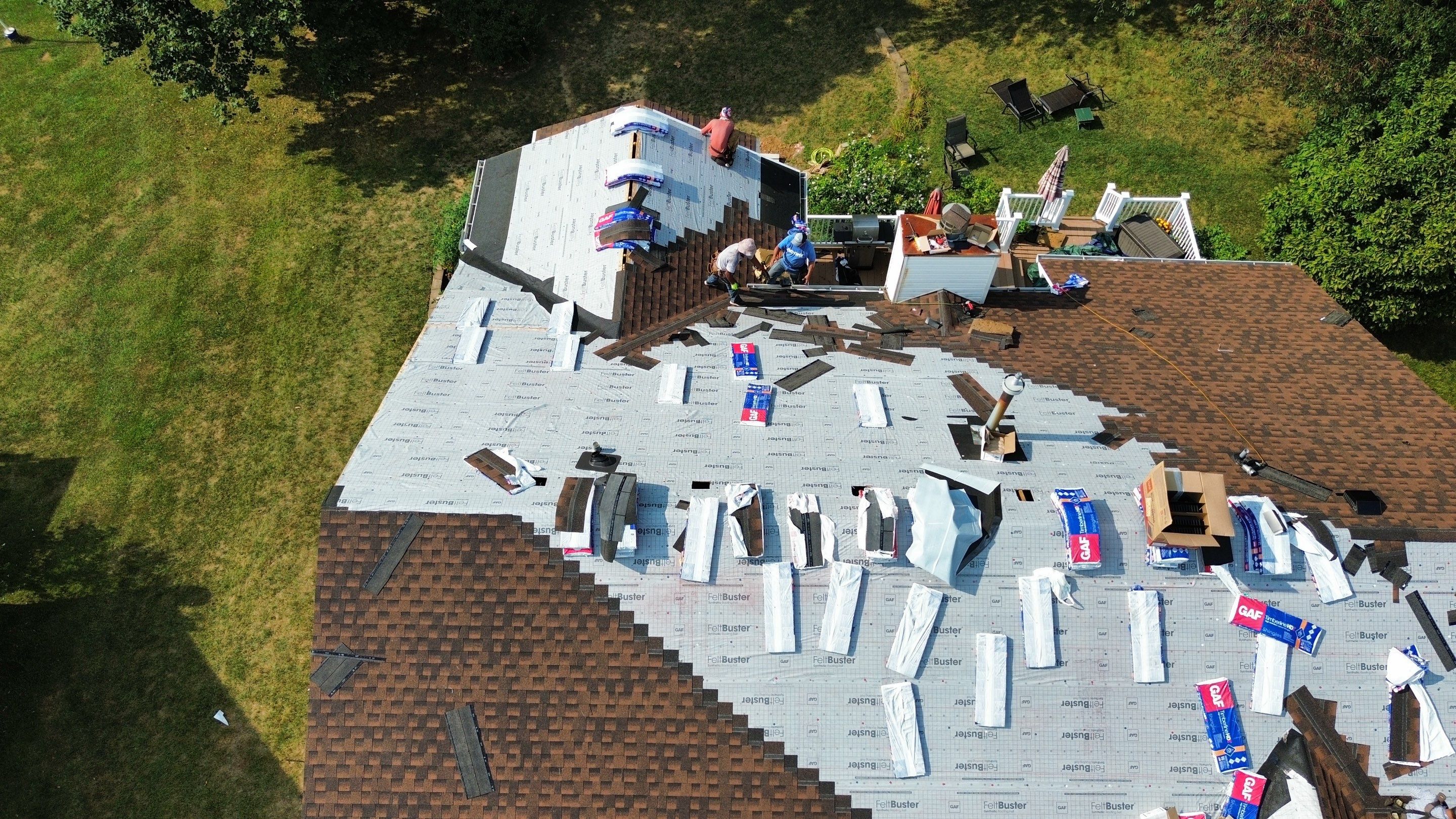 Residential Roofing Installation using Timberline HDZ Shingles - Hickory by RoofX 