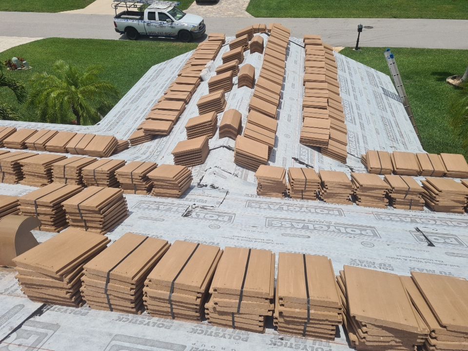 Residential Roofing Installation using Eagle Roofing Tile by BLUES BROTHERS ROOFING
