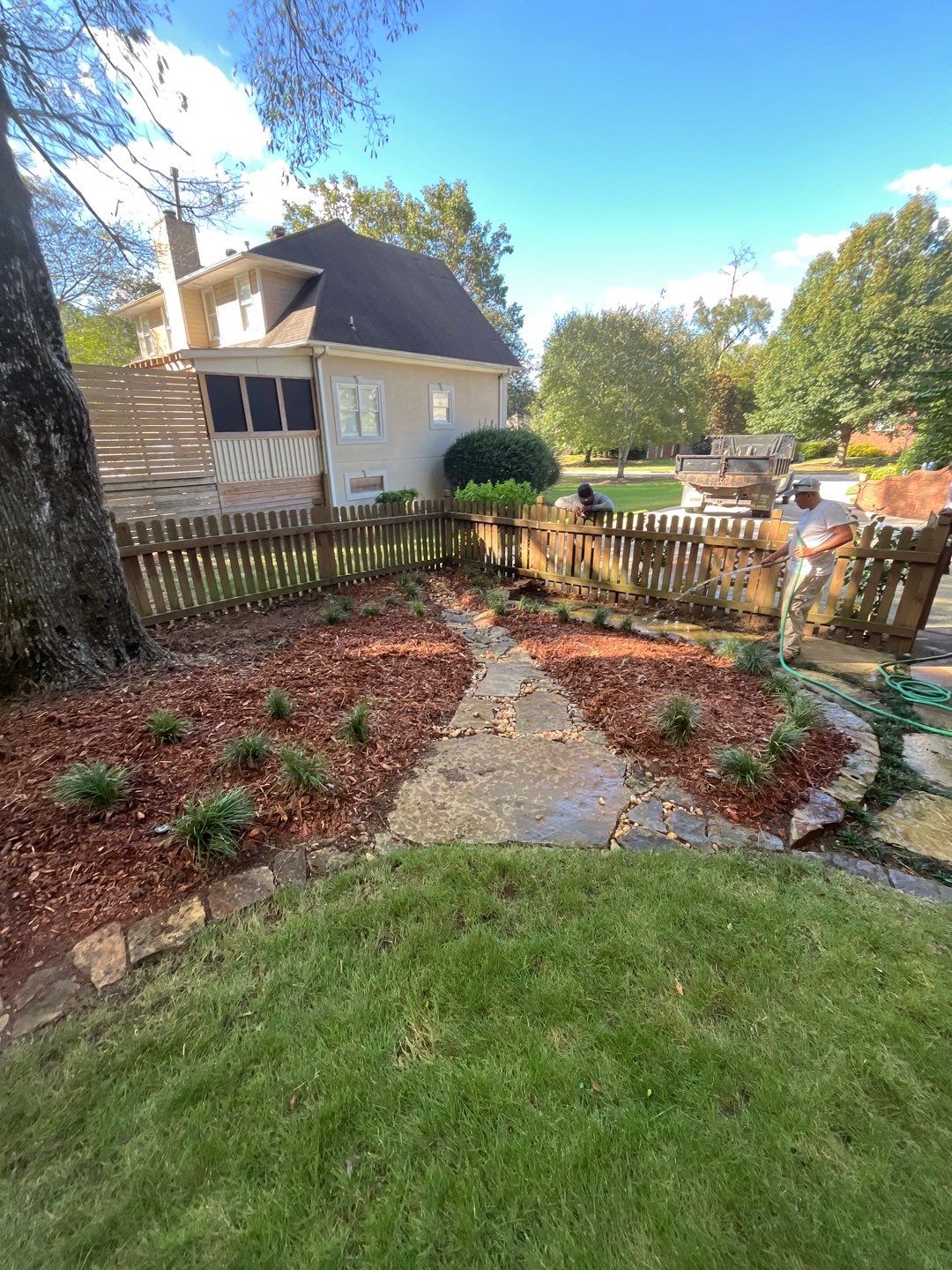 Custom Landscape Transformation and Hardscape Installation in Birmingham by NATURE ONE - LANDSCAPE DESIGN