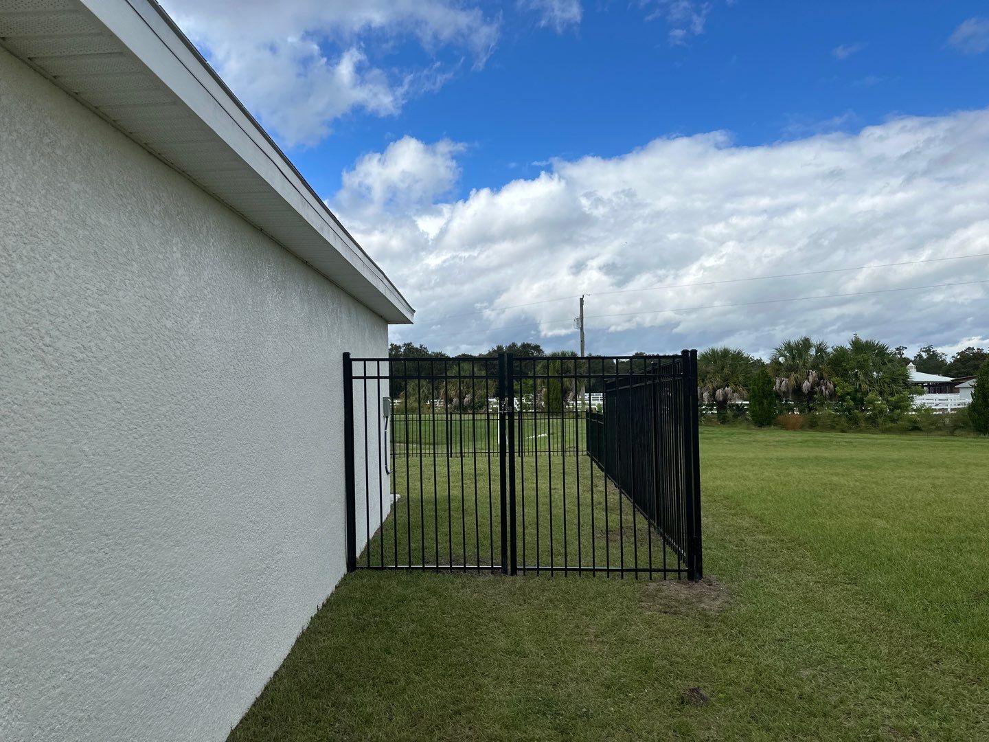 Aluminum Fence Installation using Black 3 Rail Aluminum Fence by Asap fence and gates, LLC