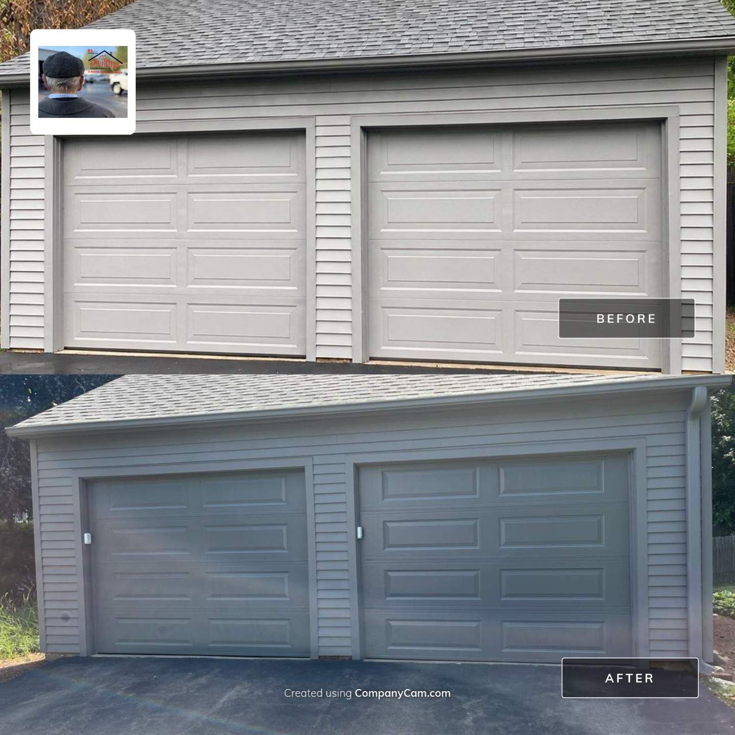 Garage Door Installation using Amarr Lincoln garage door by DiGiorgi Roofing and Siding Inc
