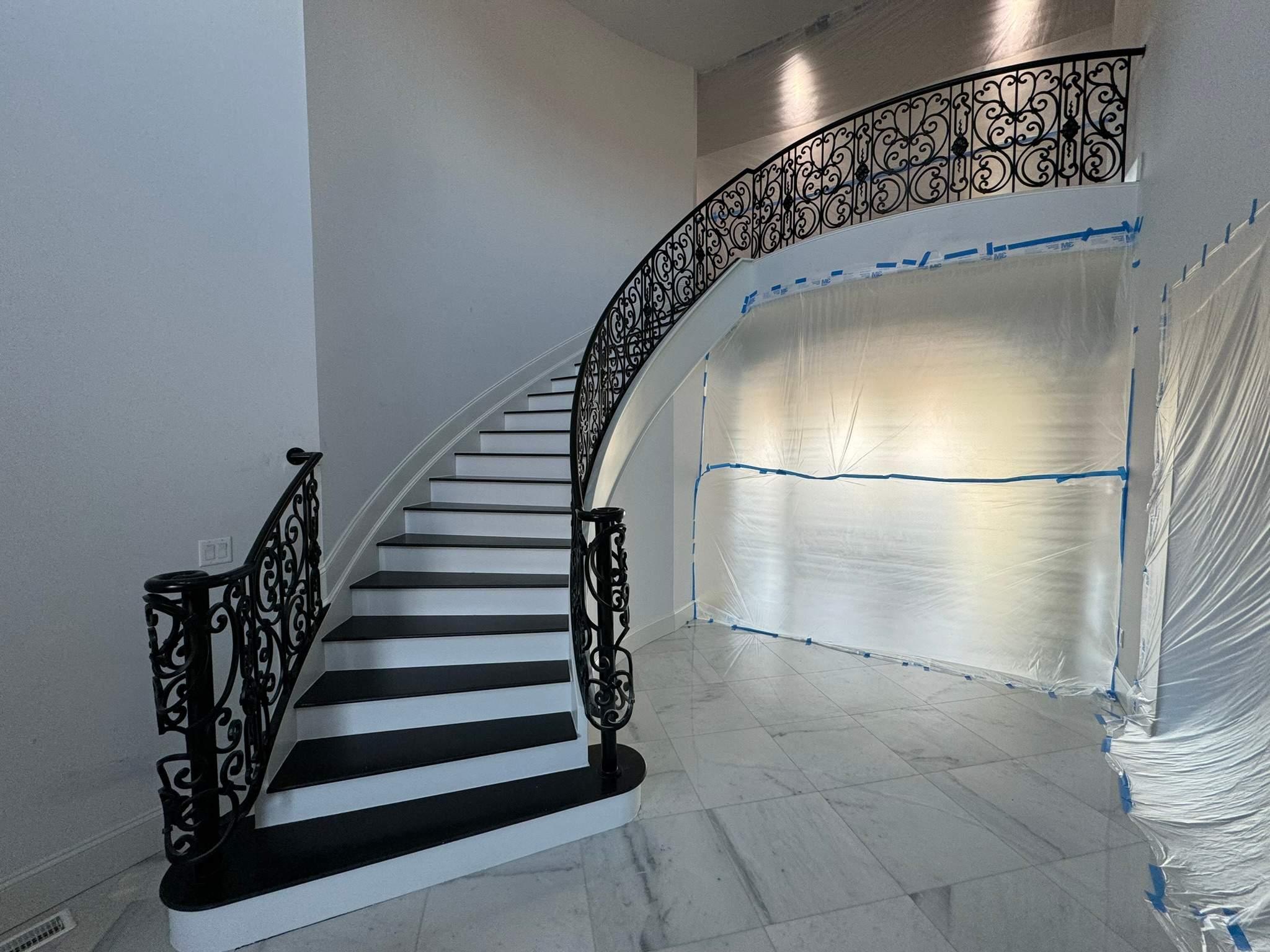 Ornamental Interior Curved Railings – Custom Rossi Series Design – Winchester, VA by Capitol Iron Works
