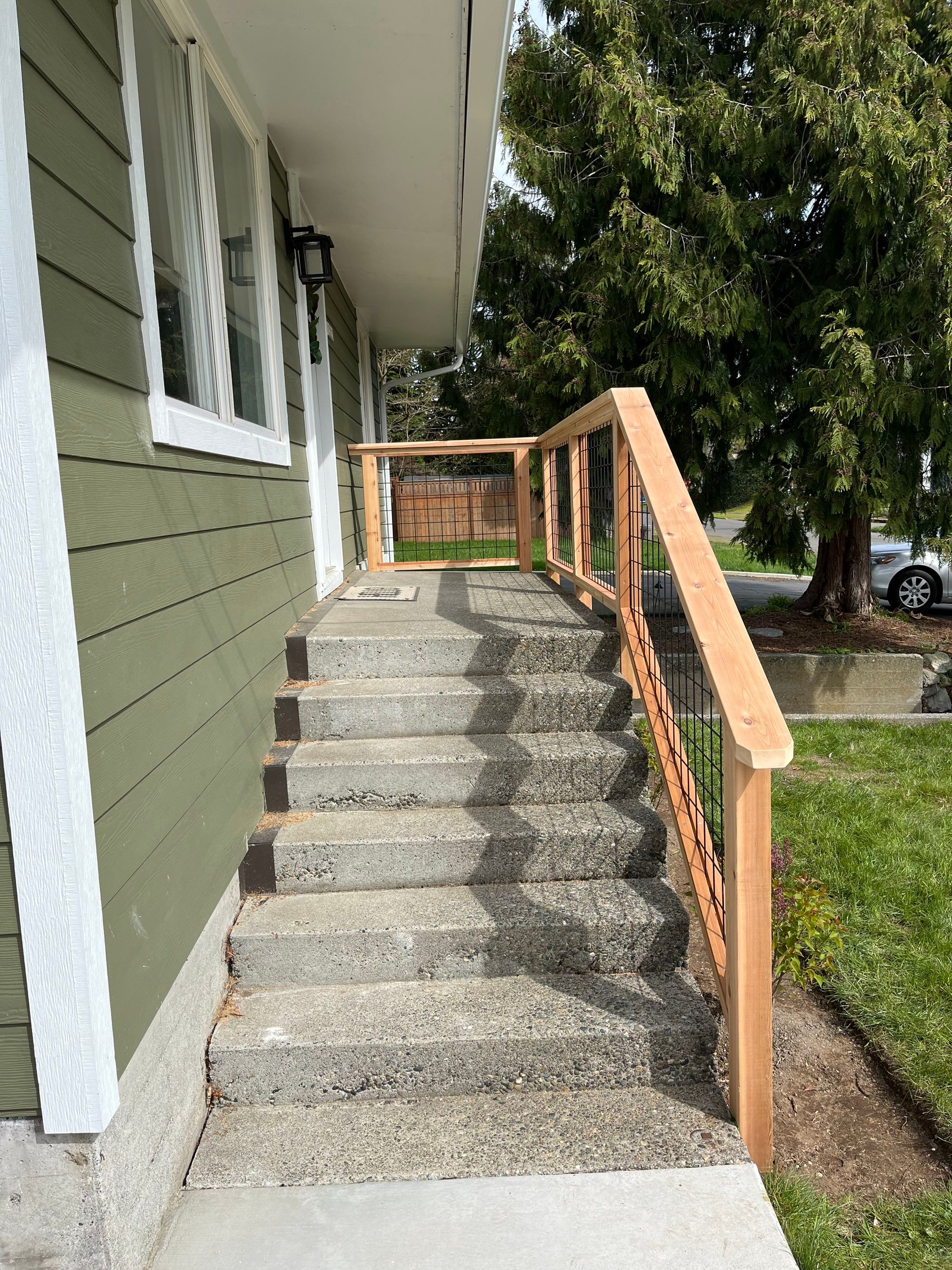 Burien Hogwire Railing  by Alki deck builders 