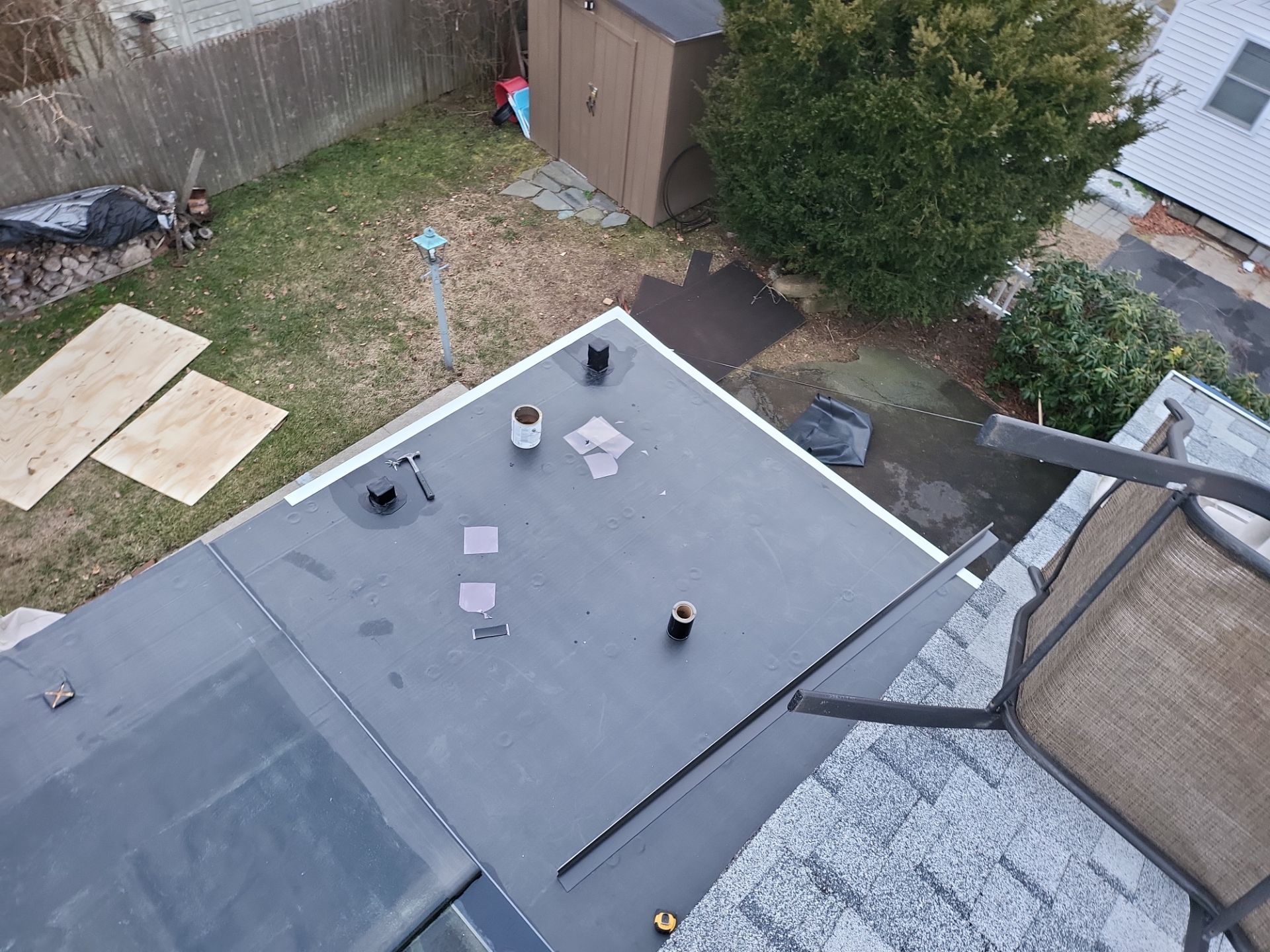 Residential Roofing Installation using Owens Corning TruDefinition Duration Sierra Gray by A Plus Exterior