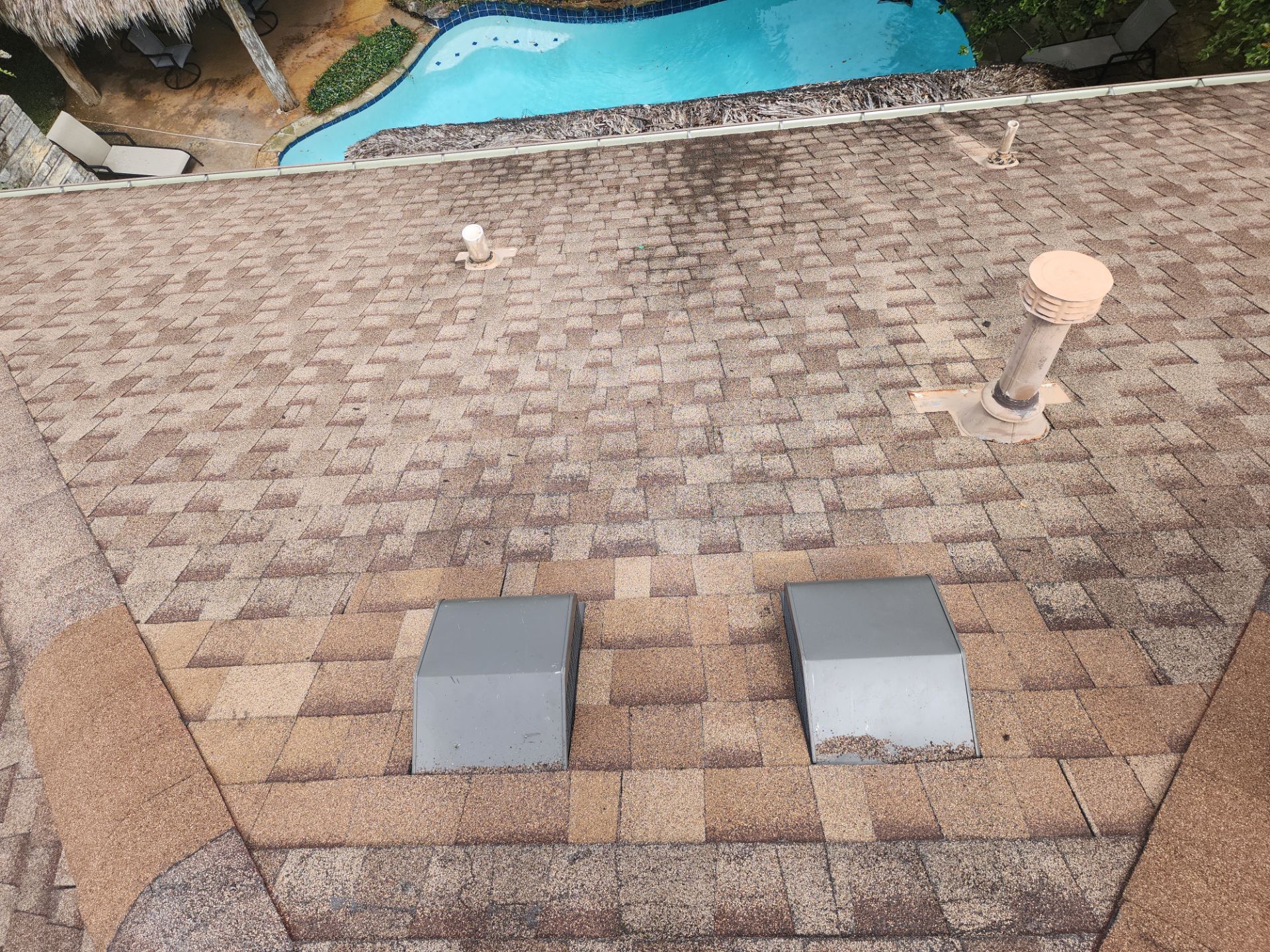 Hail Damage using Owen's Corning Duration (Lifetime) Shingles by Roof Repair Company