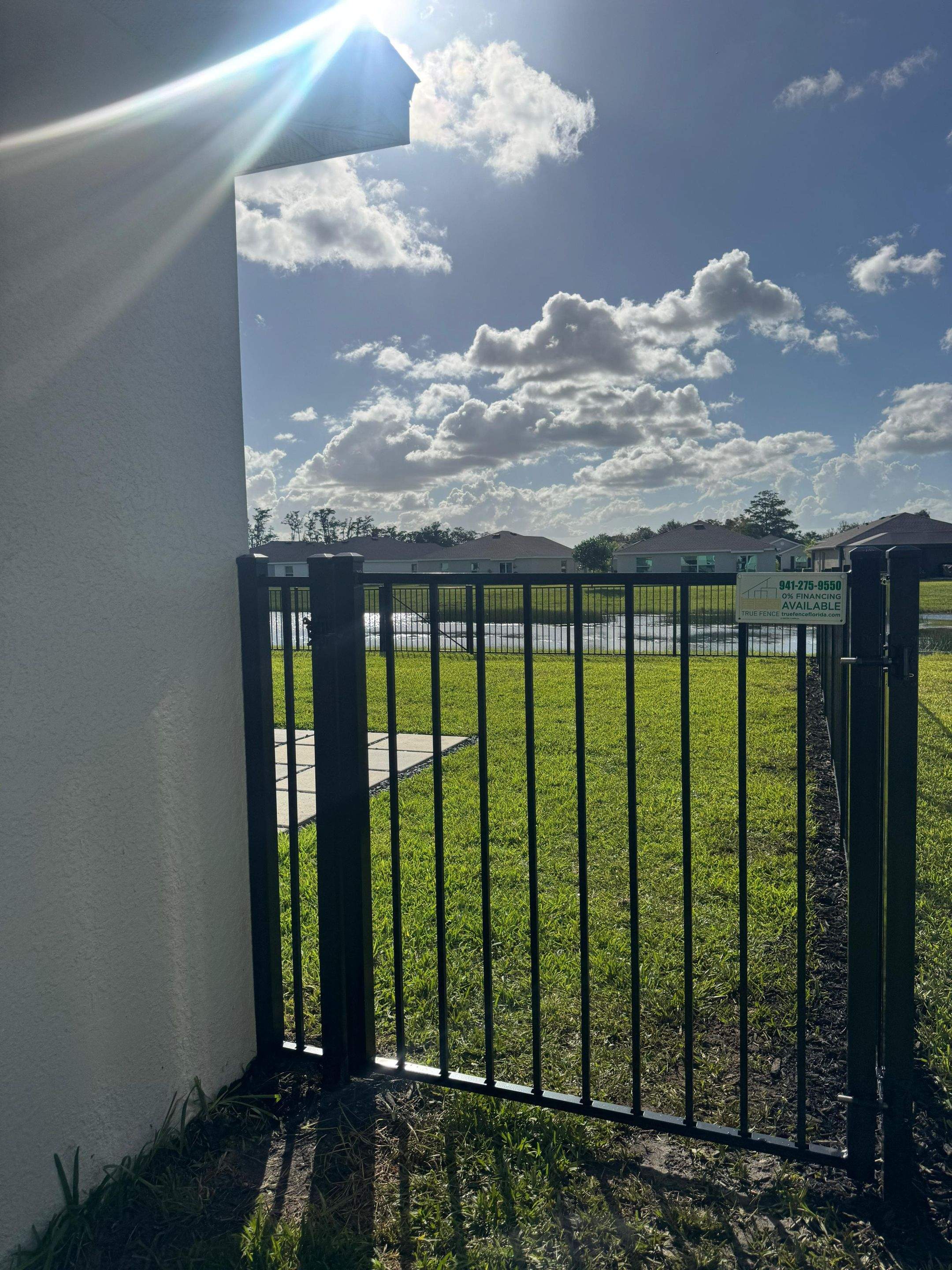 Black Aluminum Picket Fence Installation in Lehigh Acres by True Fence LLC