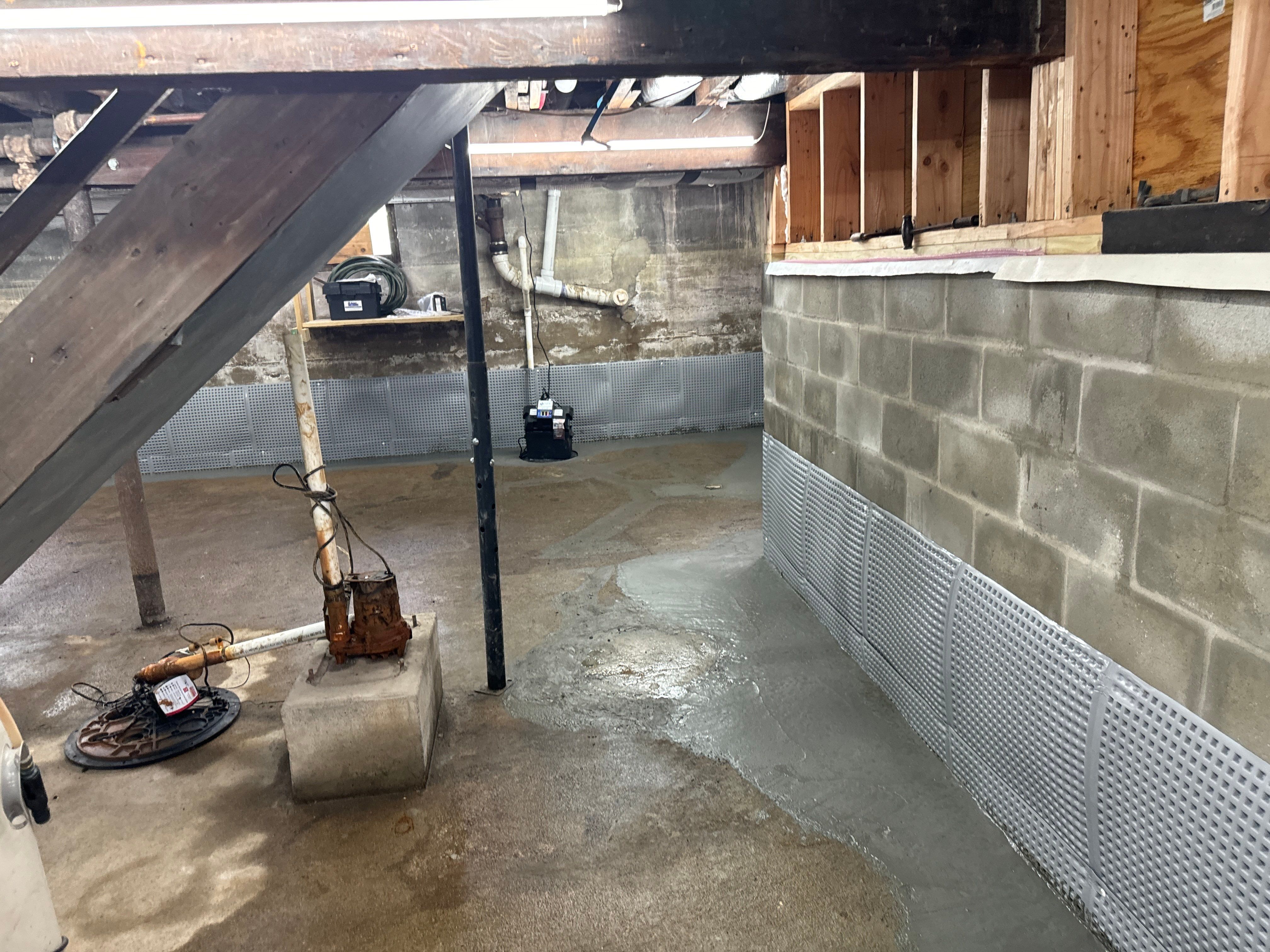 Interior French Drain Boonton NJ by Pure Service Pro, LLC 
