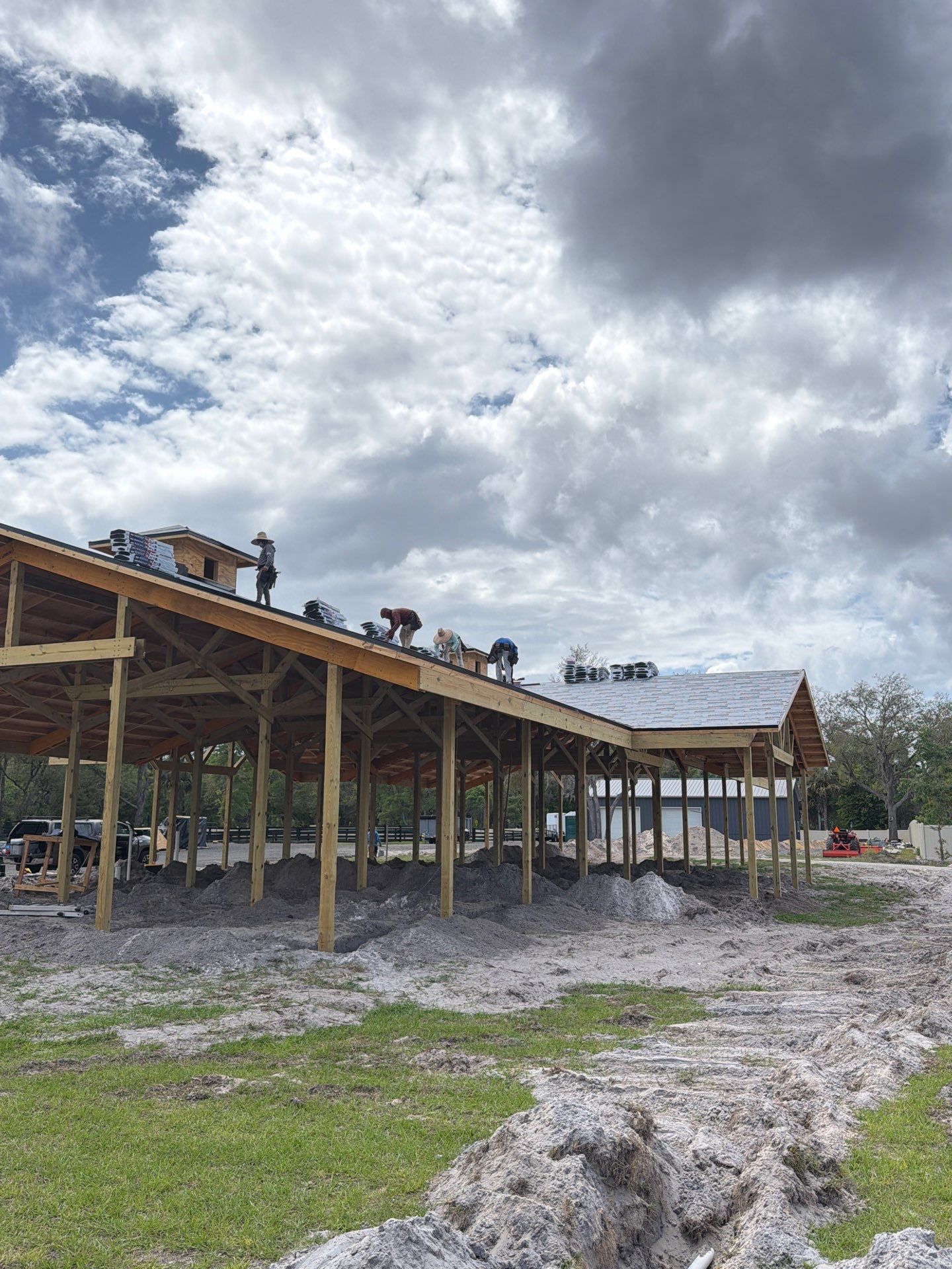 Custom Post-Frame Horse Barn and Shingle Roof Installation in Geneva by Fortified Roofing Solutions Corp.