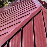 24ga 1.5" Mechanical Seam Burgandy  by Total Roofing System The Metal Roof Experts