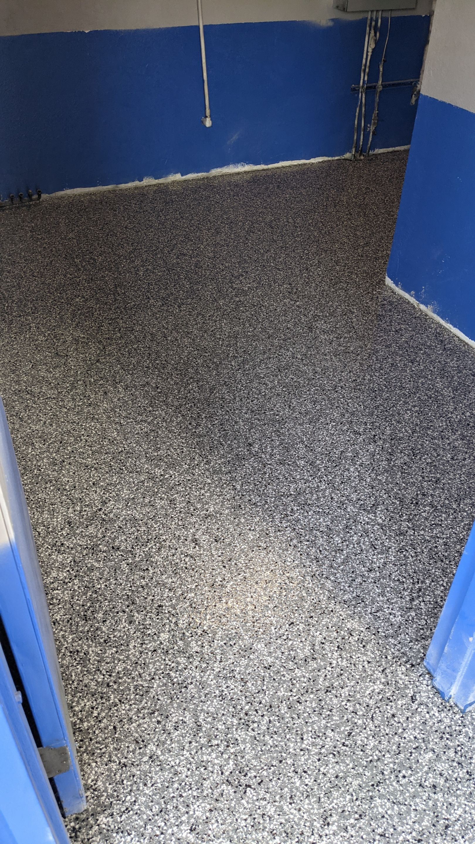 Commercial Floor Transformation using Slate Stone by Croc Coatings, LLC