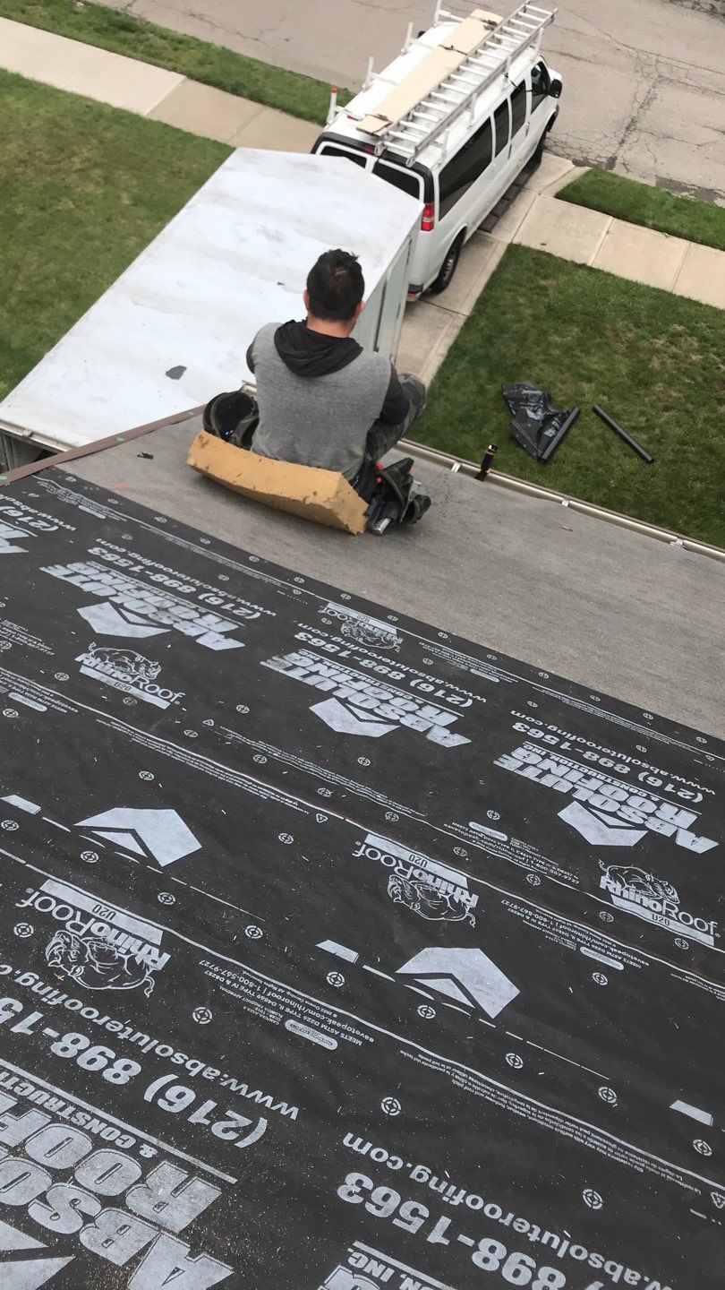 Residential Roof Replacement using Owens Corning Duration, Colonial Slate by Absolute Roofing and Construction