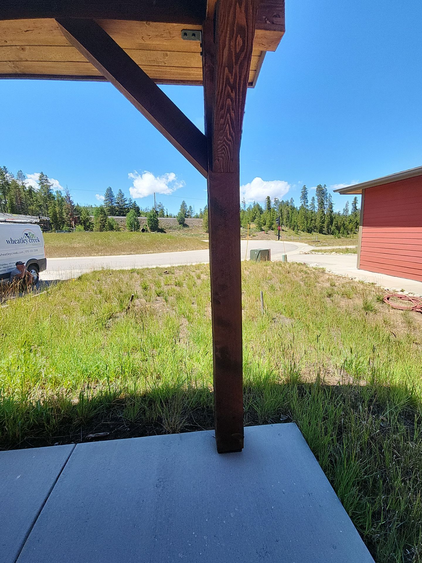 Exterior Painting Using Stain by Wheatley Creek Services