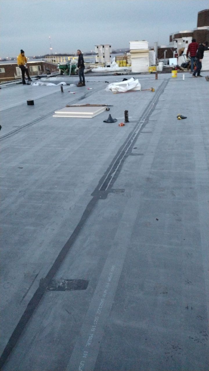 Commercial flat roof parma by Absolute Roofing and Construction