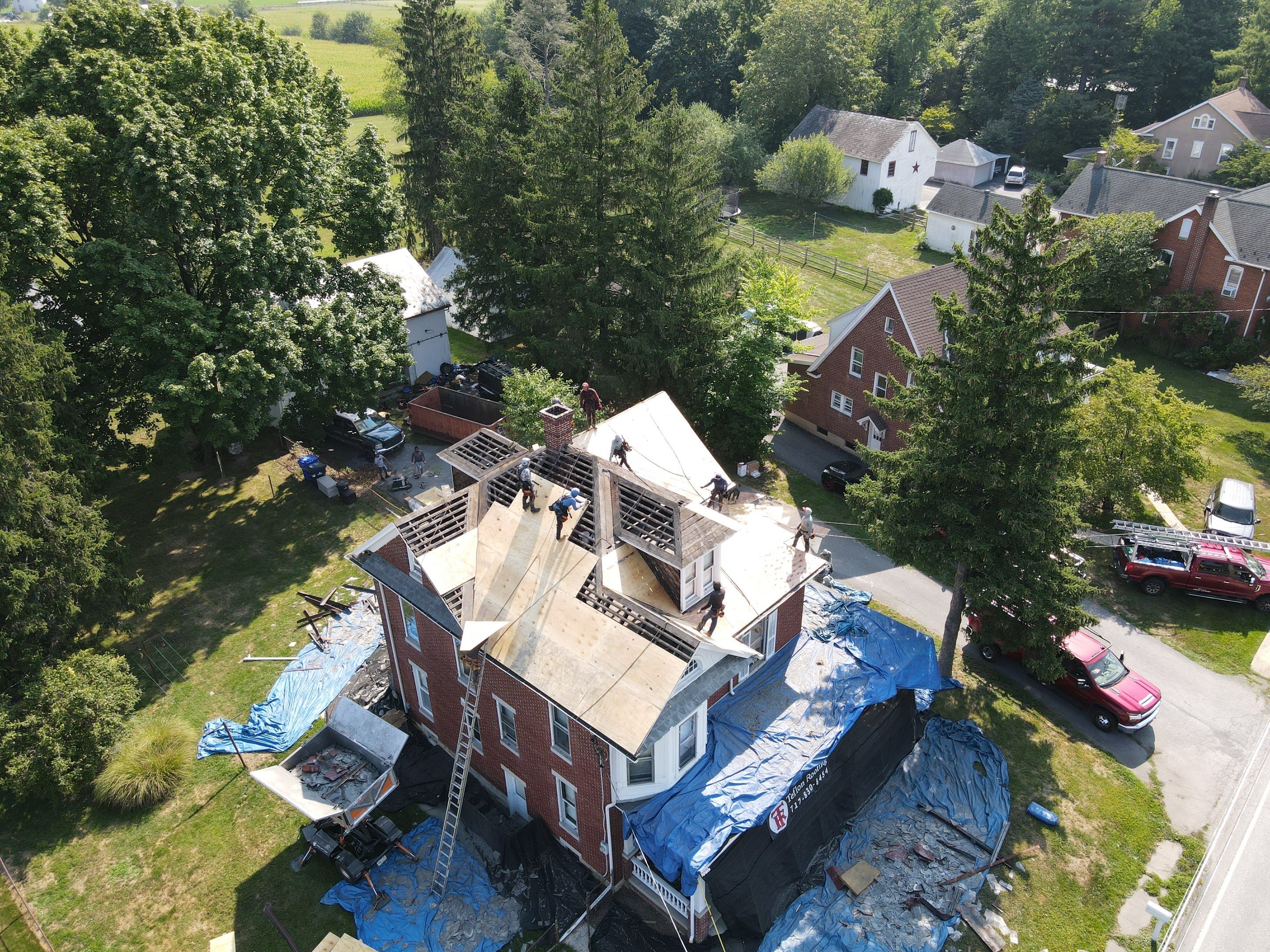 Slate Roof Removal  by Teflon Roofing